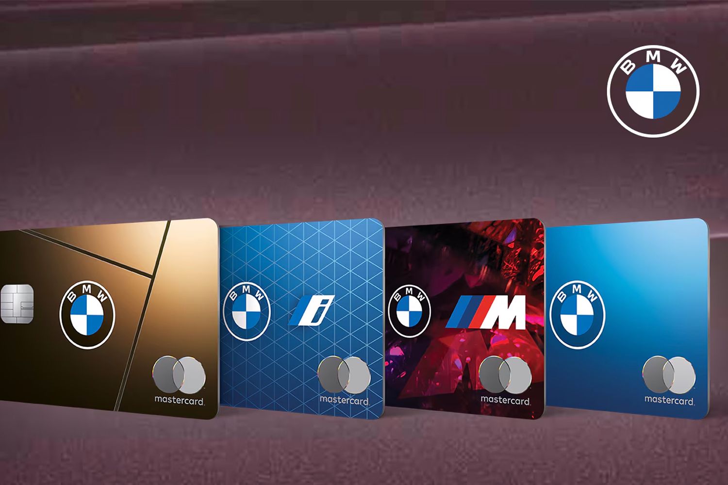 The BMW Card, displayed in three different designs