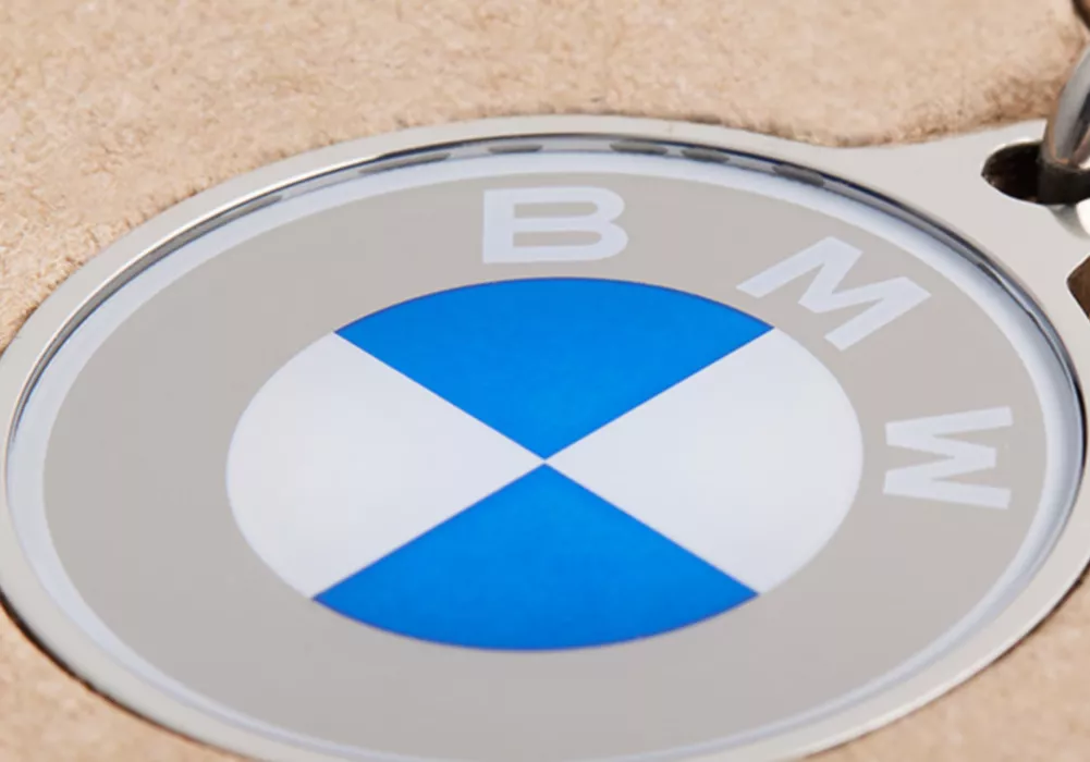 BMW Lifestyle Accessories BMW bottle with black paint and the word power printed on it in white letters