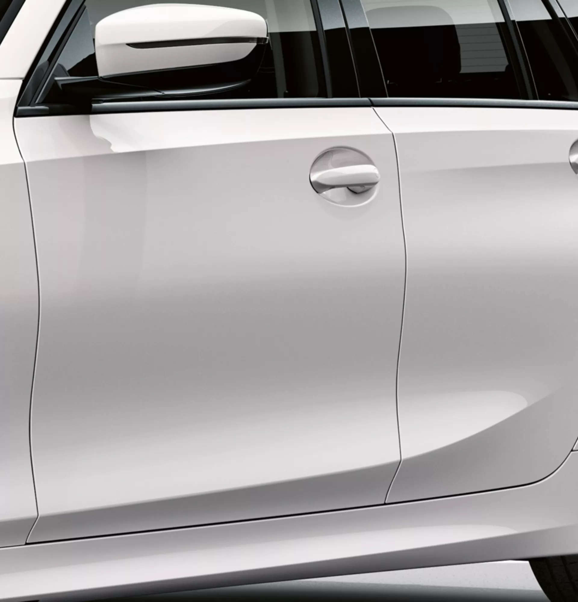 Visualizzazione dei danni esterni BMW Vista anteriore a tre quarti con primo piano sulla vernice