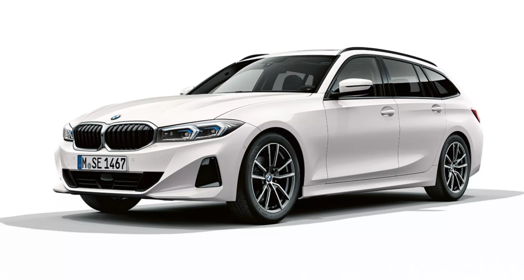 White BMW damage visualiser exterior