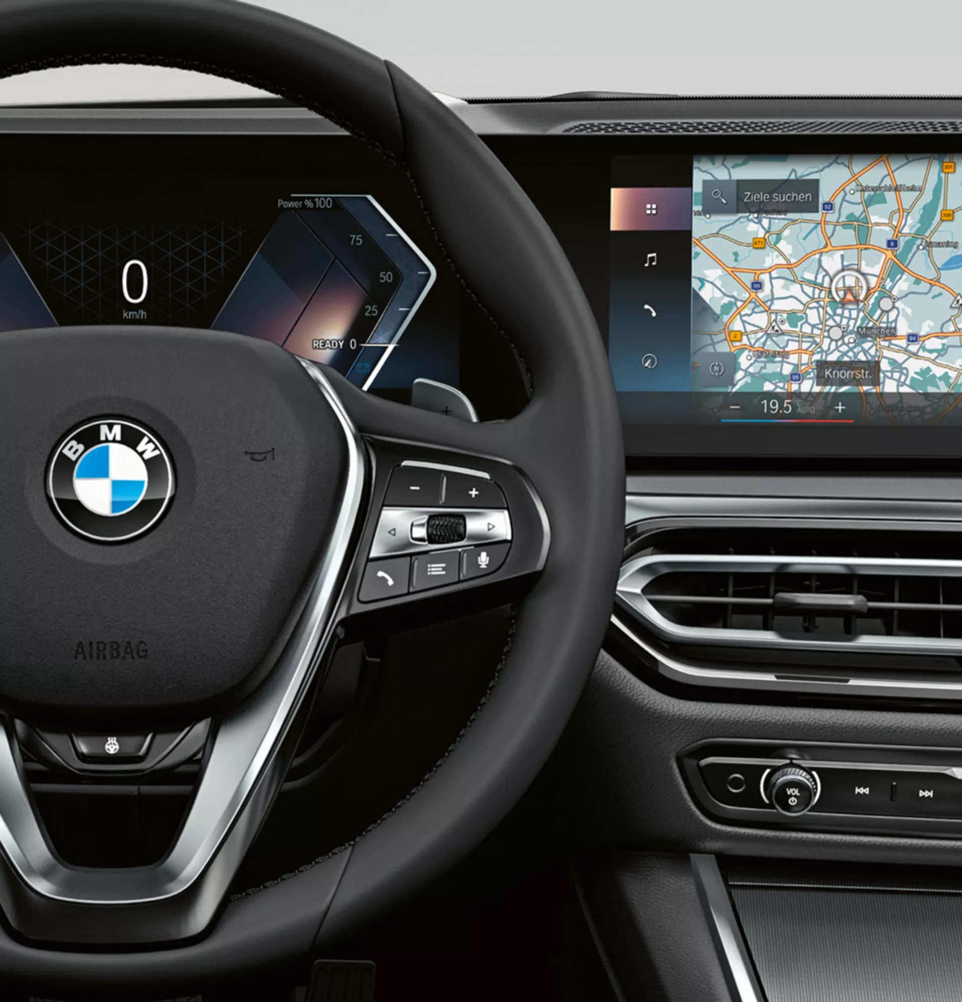 Visualizzazione dei danni interni BMW Meccanica Primo piano della plancia strumenti