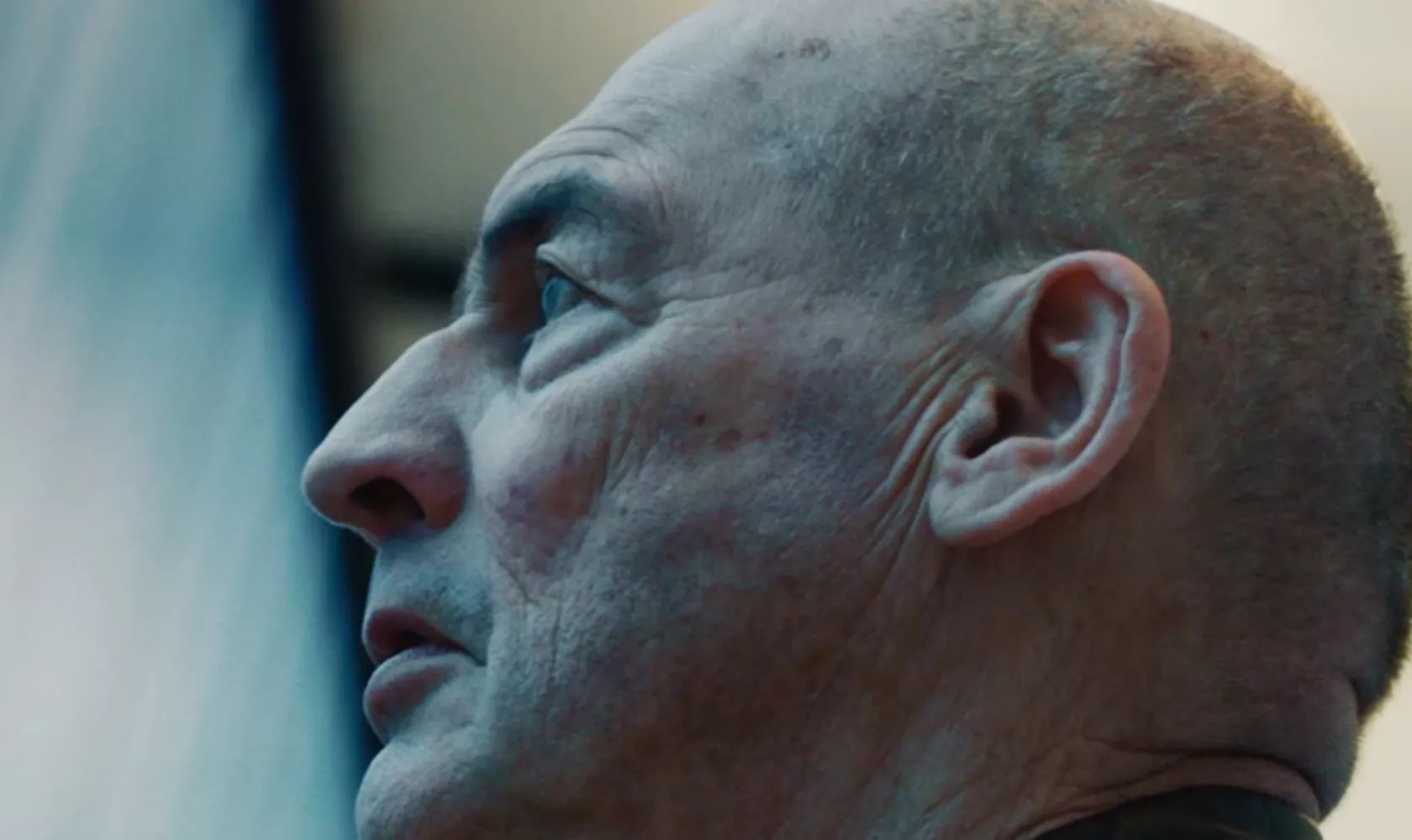 Rem Koolhaas in side profile