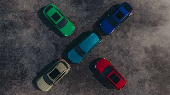 BMW Xファミリーのトップ・ビュー、X フォーメーション