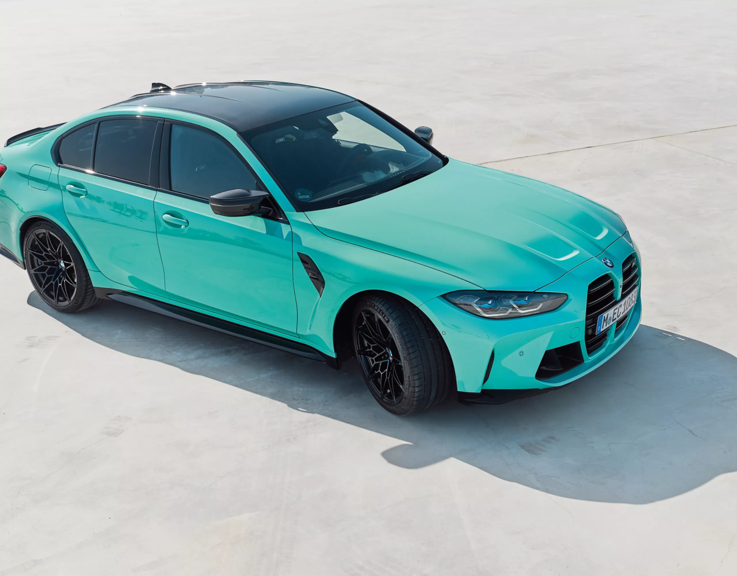 BMW M3 Competition in BMW Individual Mint Green