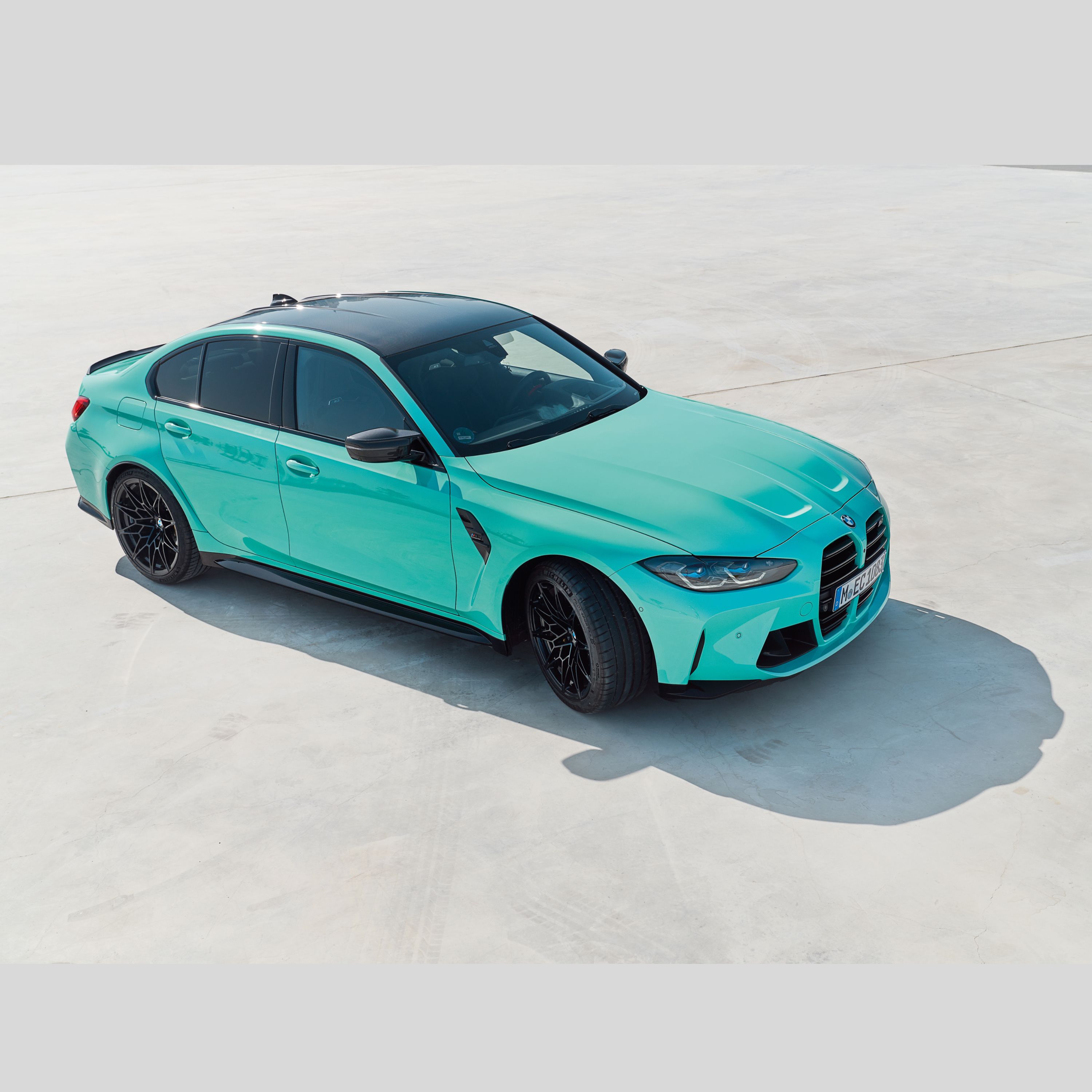 BMW M3 Competition in BMW Individual Mint Green solid