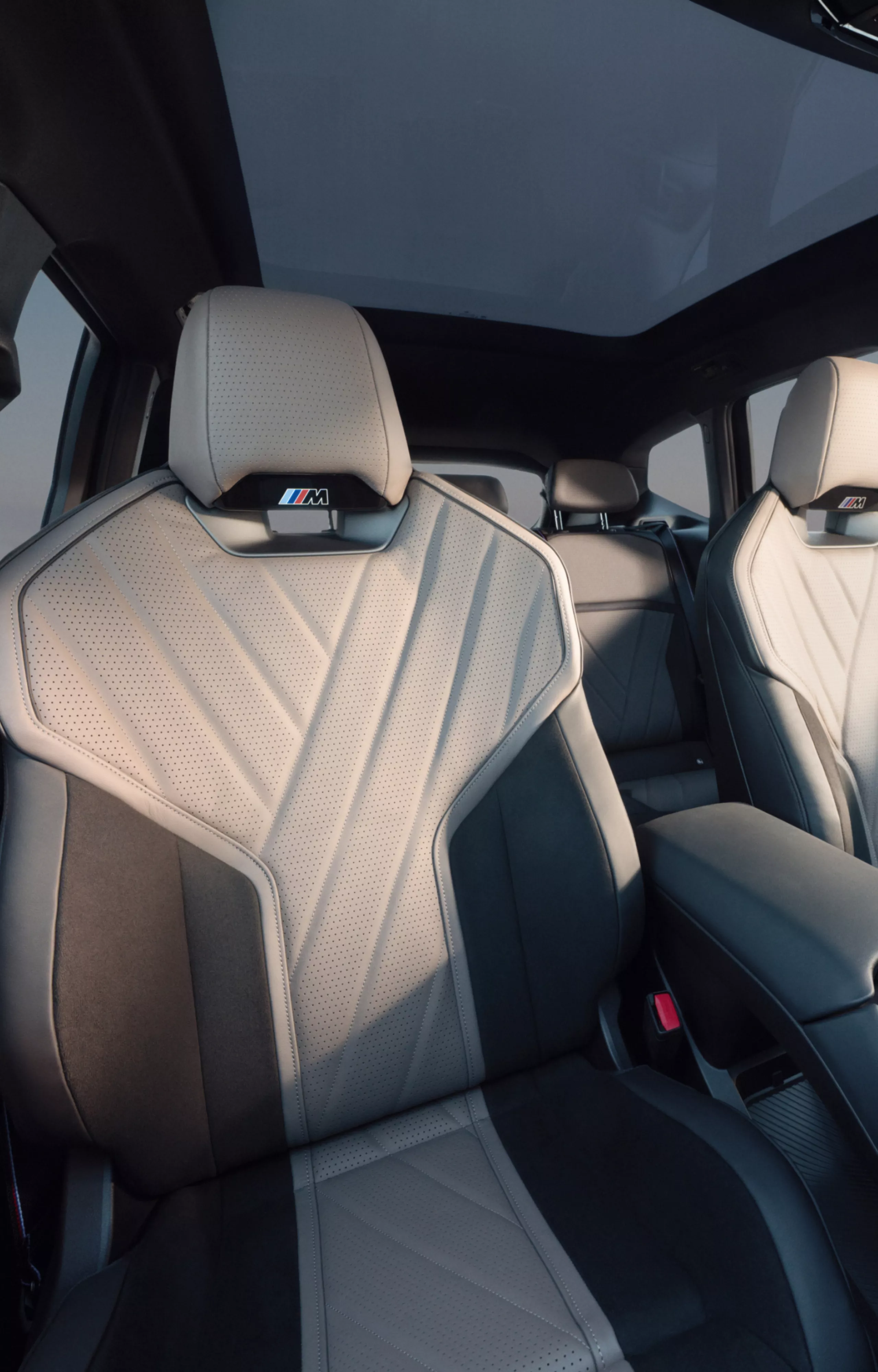 Close-up of the M Sport Seats inside the BMW iX3 M60 xDrive