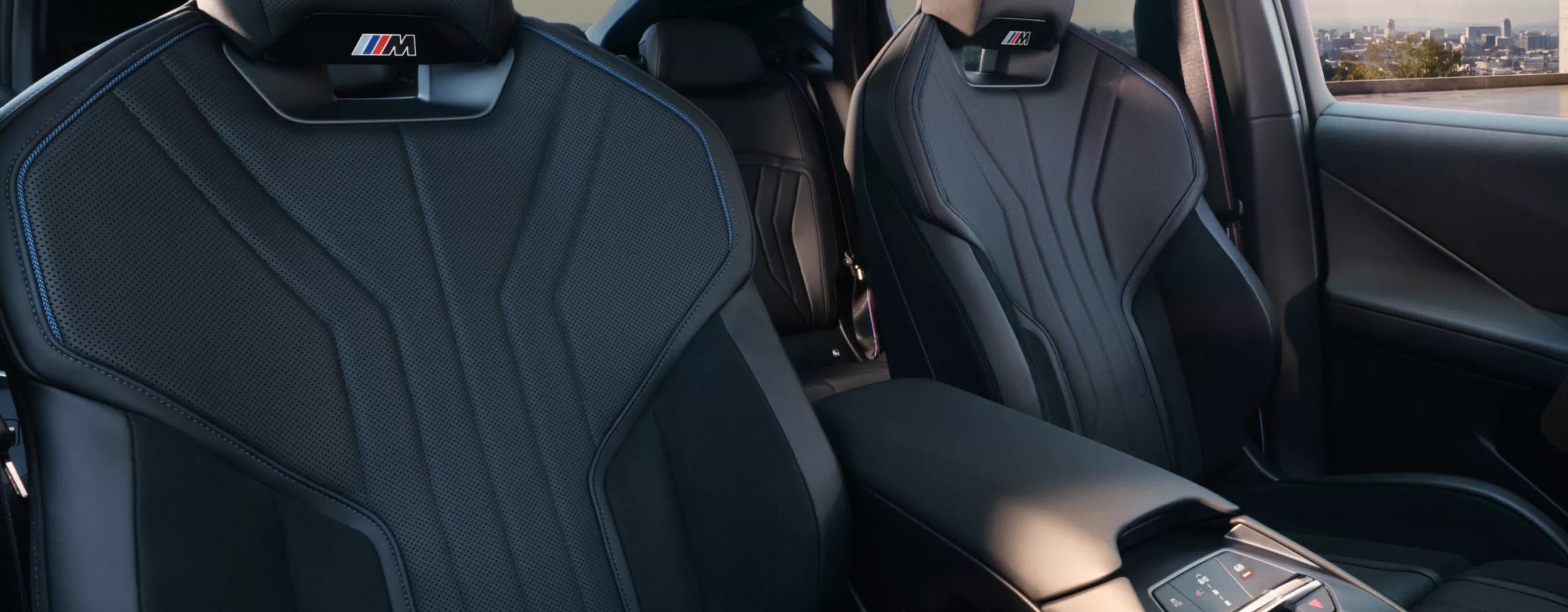 Close-up of the M Sport Seats inside the BMW iX4 M60 xDrive
