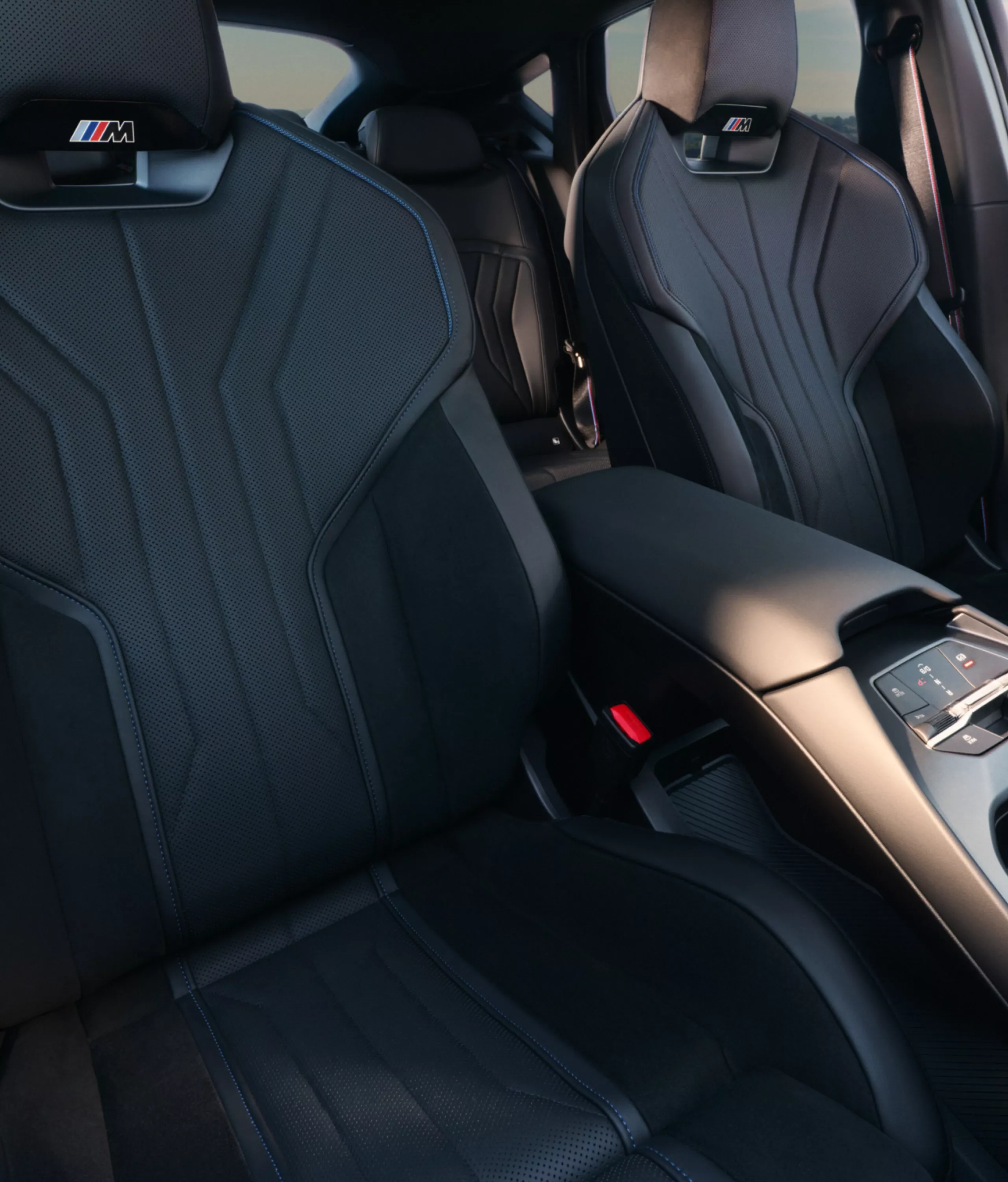 Close-up of the M Sport Seats inside the BMW iX4 M60 xDrive
