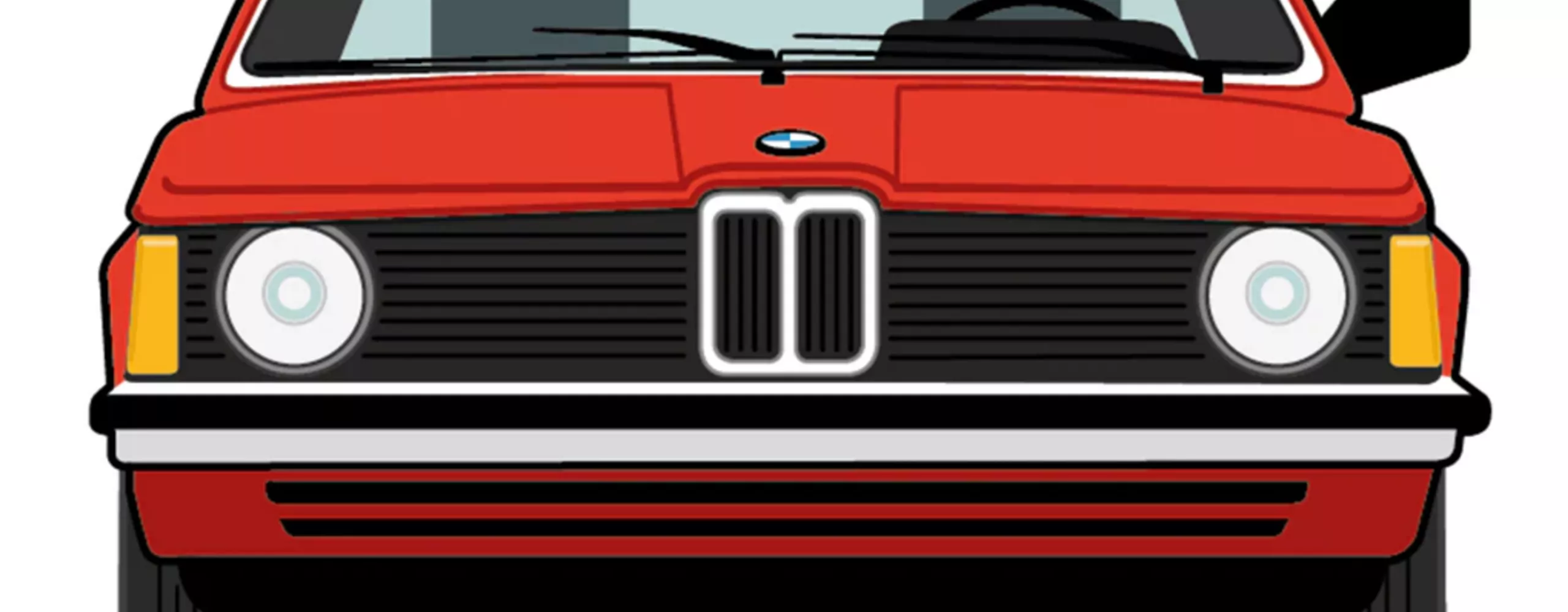 Ilustração BMW Série 3: 1.ª Geração - Frente
