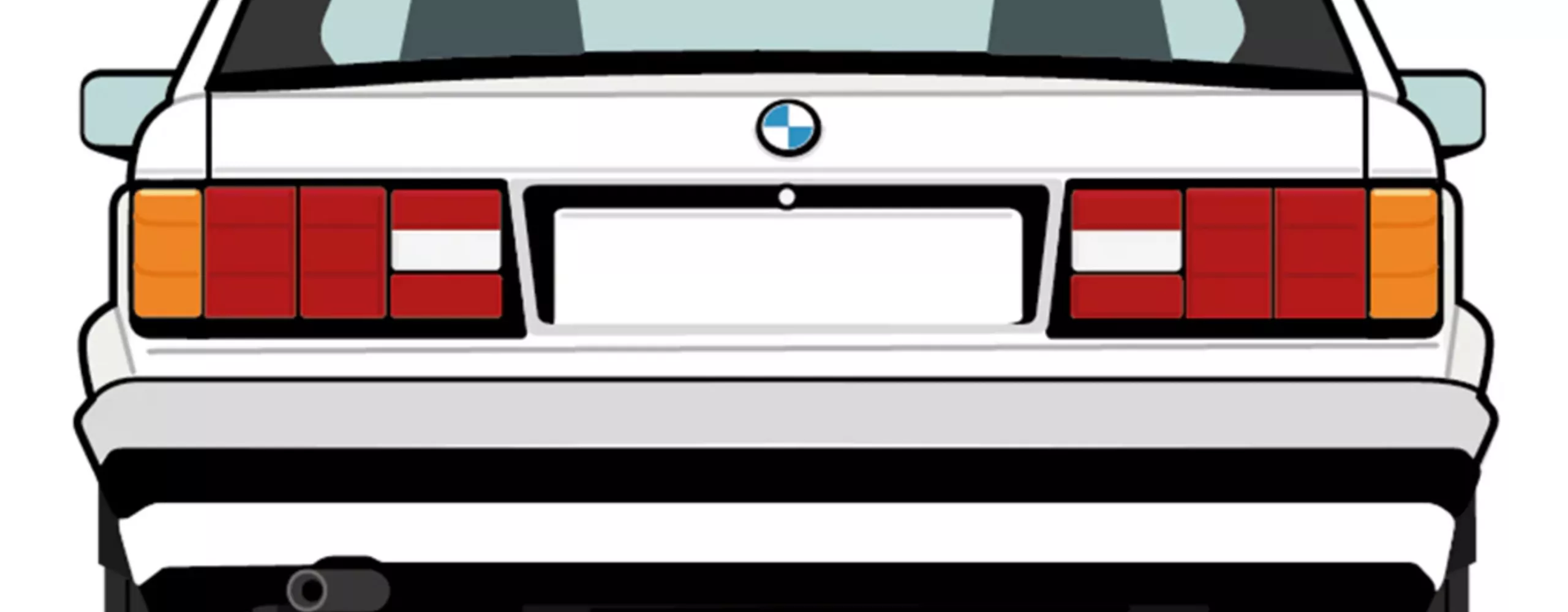 Ilustração BMW Série 3: 2.ª Geração - Traseira