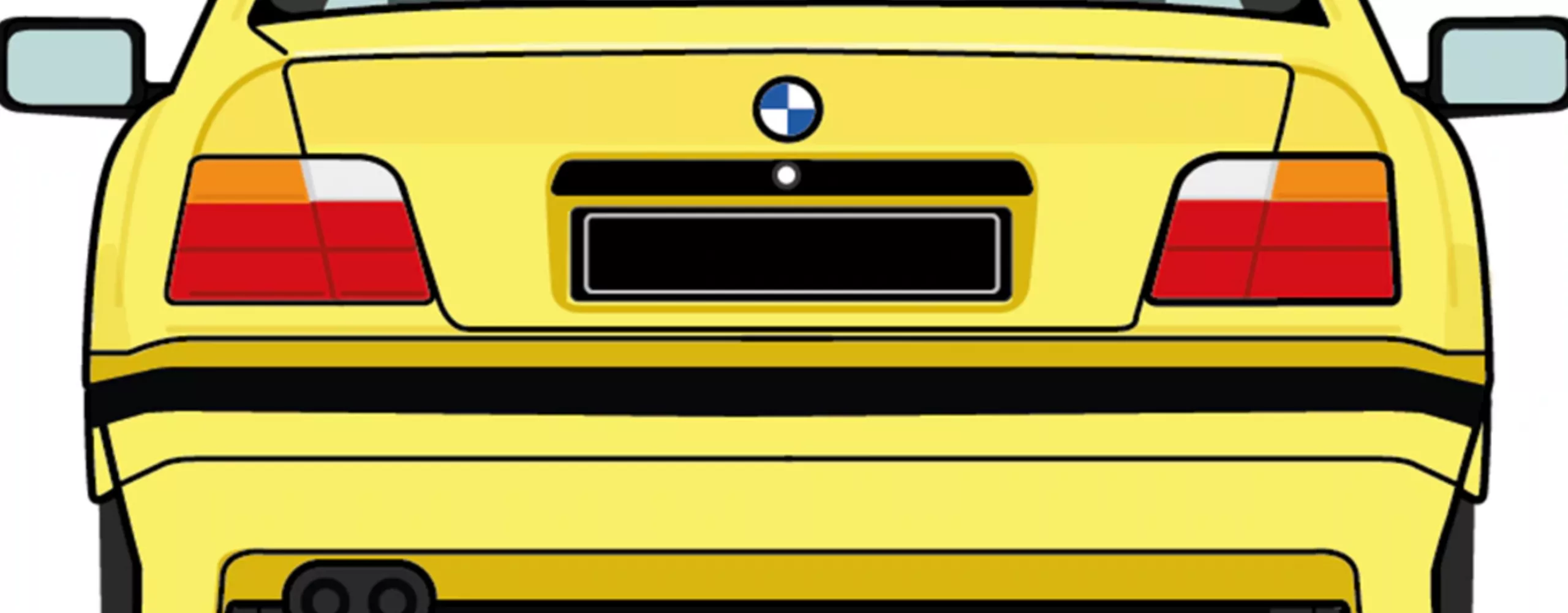 Ilustração BMW Série 3: 3.ª Geração - Traseira