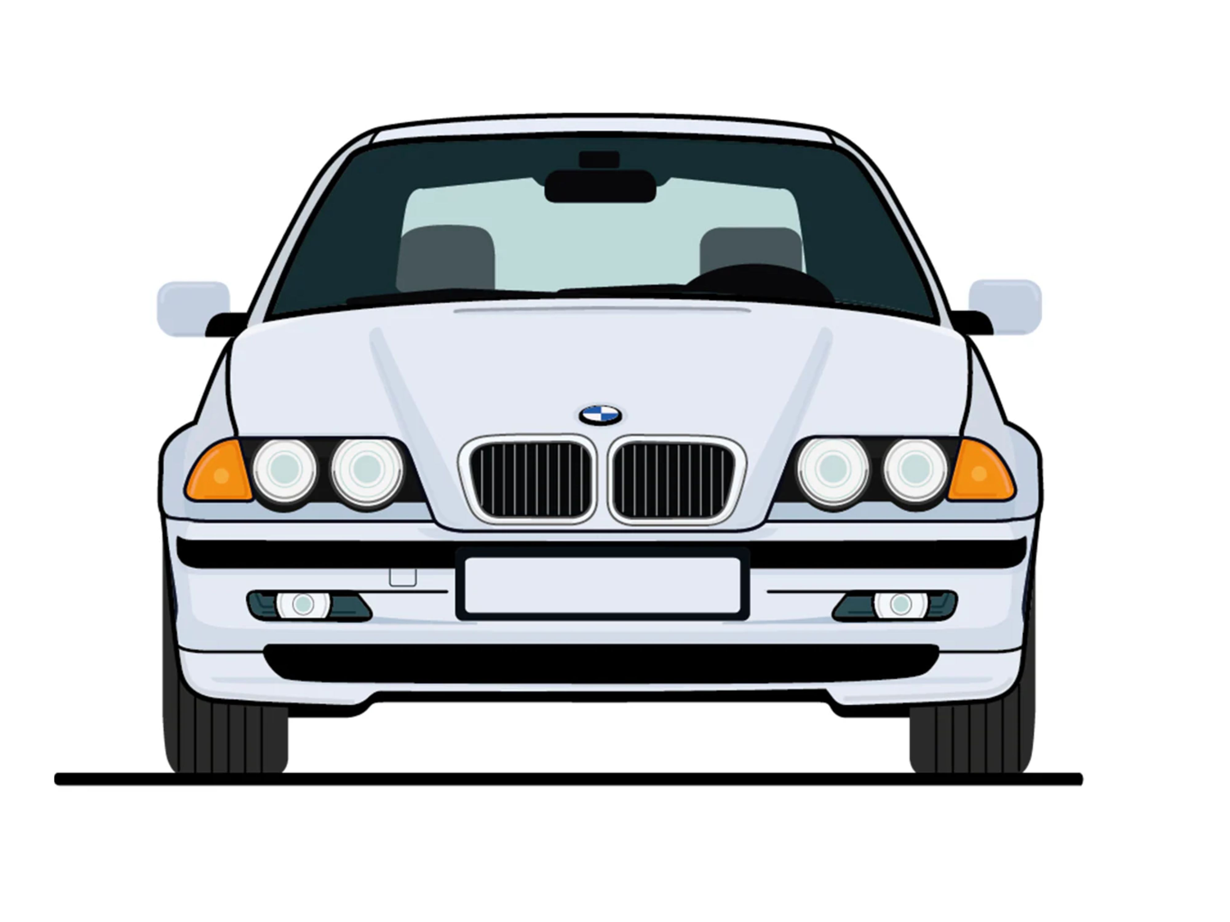 Ilustração BMW Série 3: 4.ª Geração - Frente