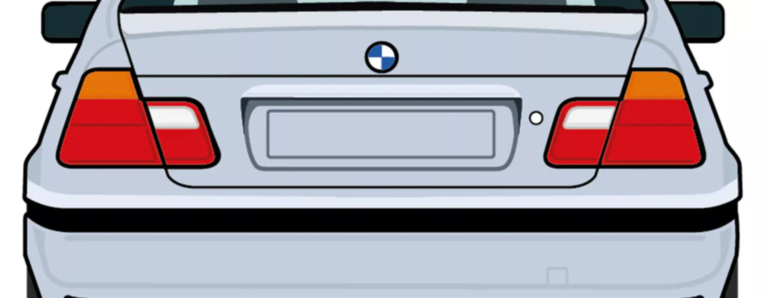 Ilustração BMW Série 3: 4.ª Geração - Traseira
