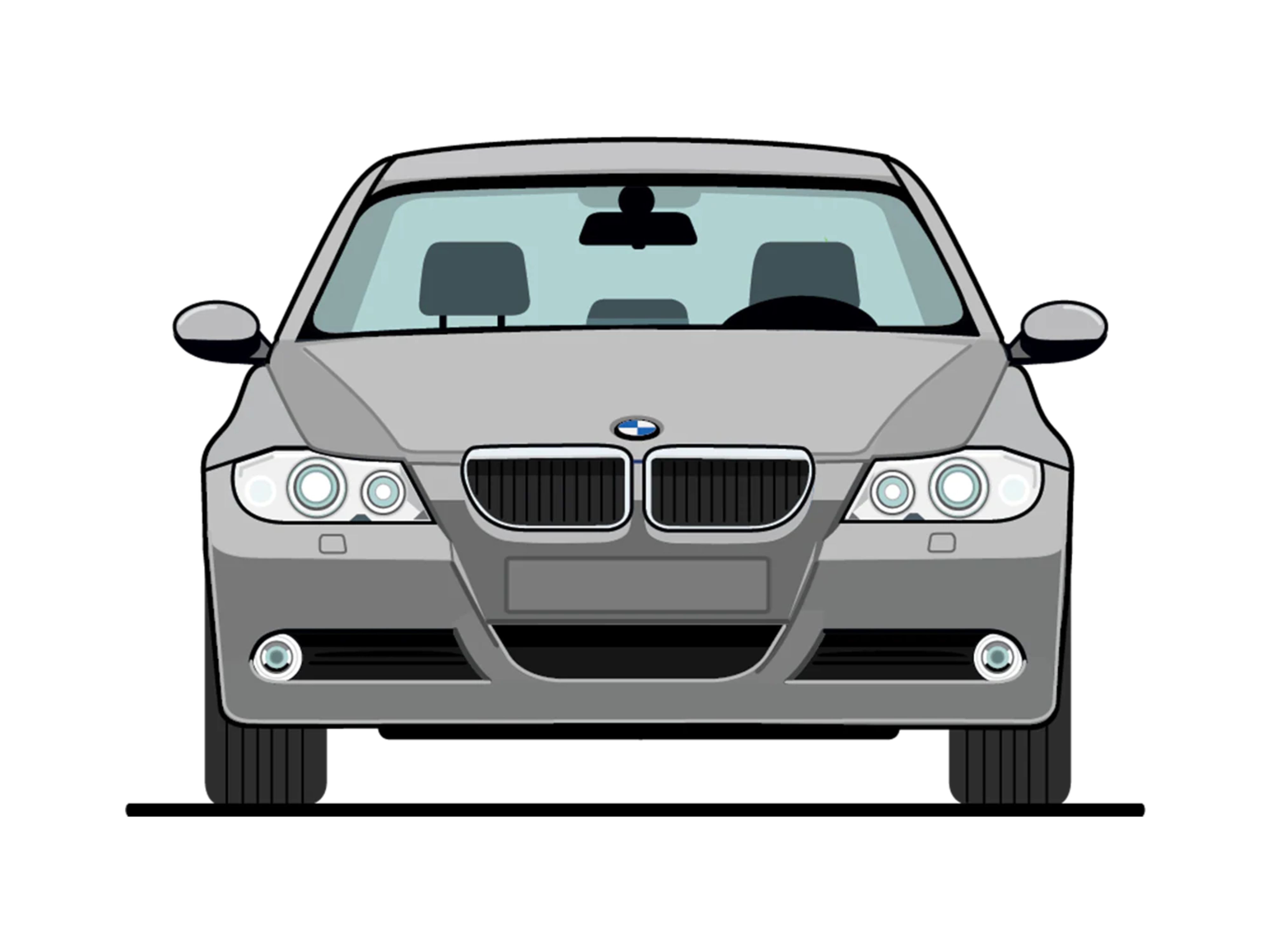 Ilustração BMW Série 3: 5.ª Geração - Frente