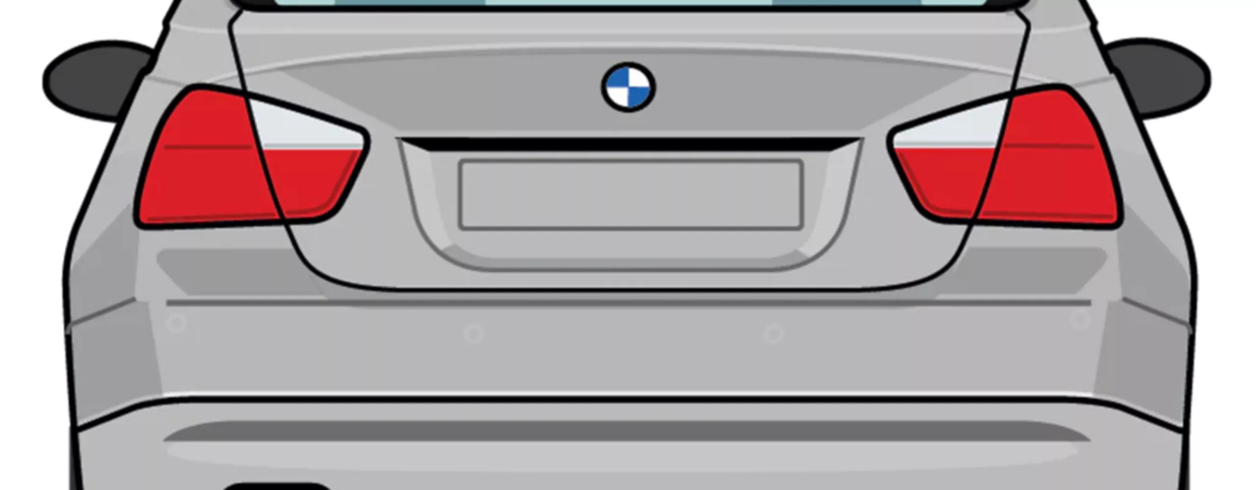 Ilustração BMW Série 3: 5.ª Geração - Traseira