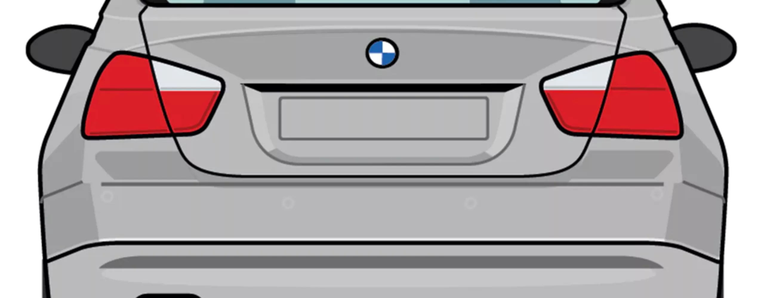 Ilustração BMW Série 3: 5.ª Geração - Traseira