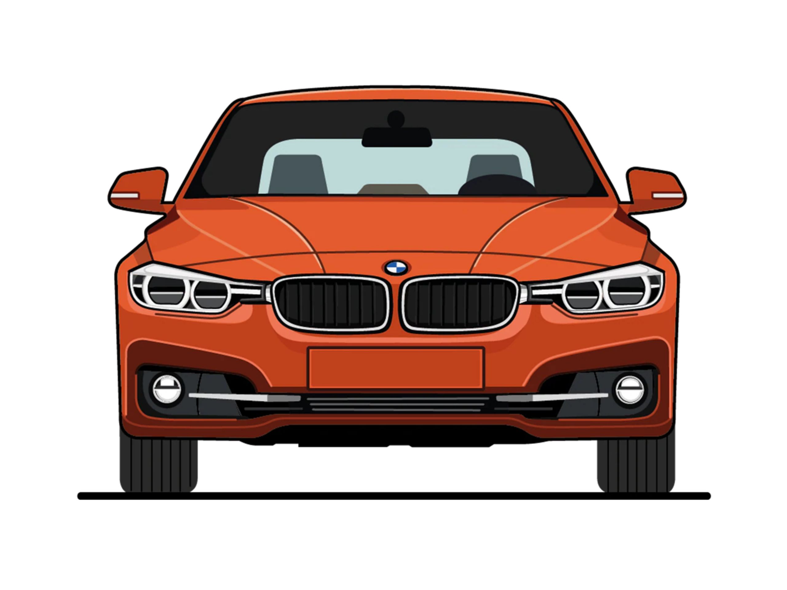 Ilustração BMW Série 3: 6.ª Geração - Frente