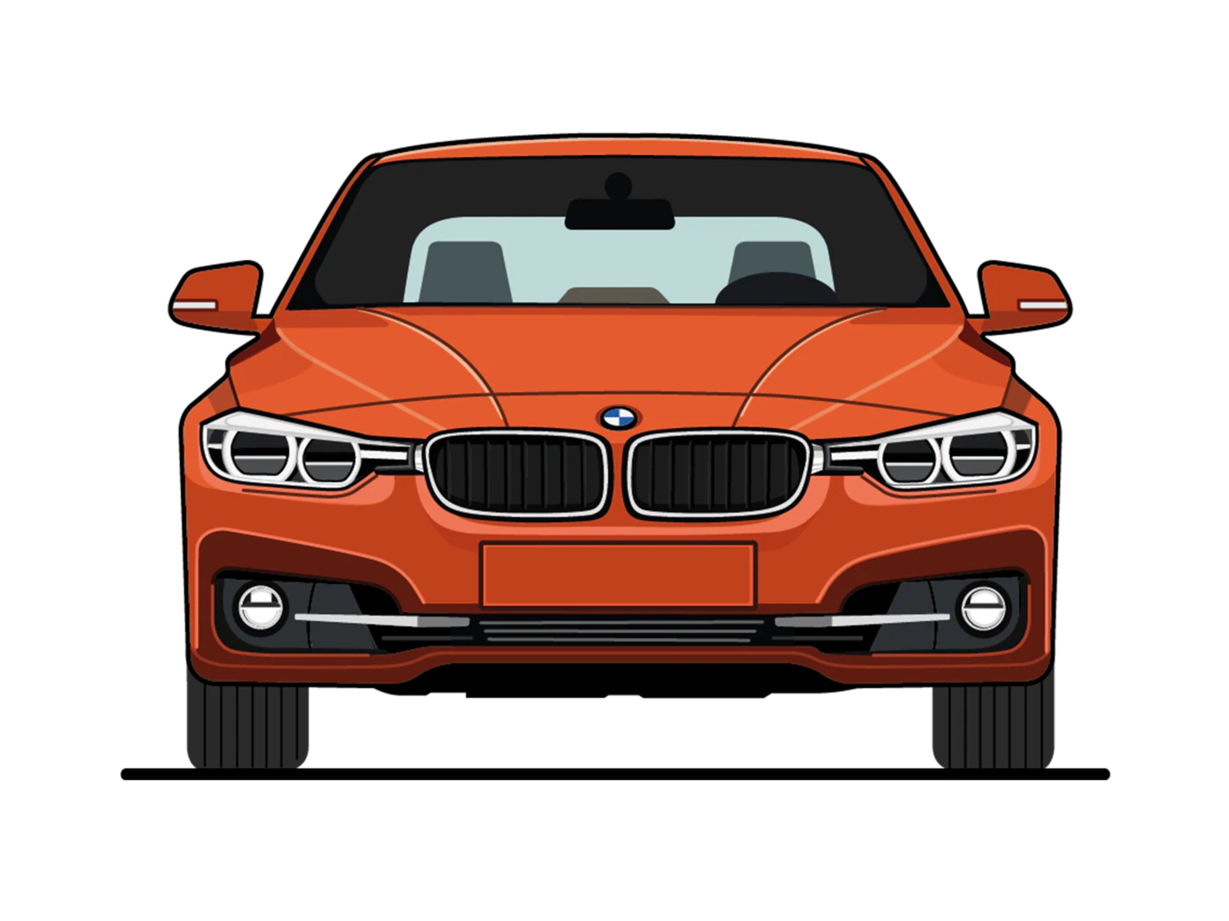 Ilustração BMW Série 3: 6.ª Geração - Frente