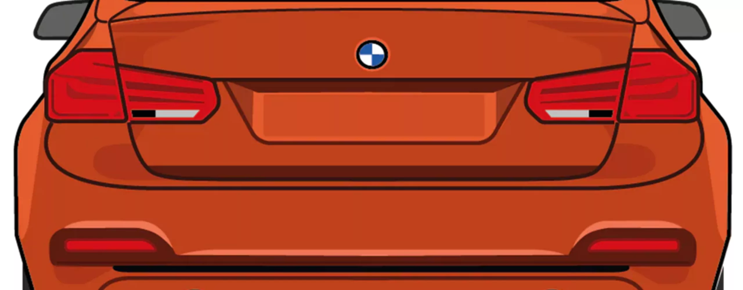 Ilustração BMW Série 3: 6.ª Geração - Traseira