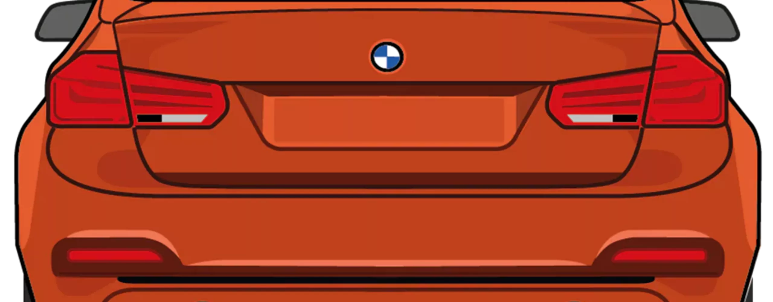 Ilustração BMW Série 3: 6.ª Geração - Traseira
