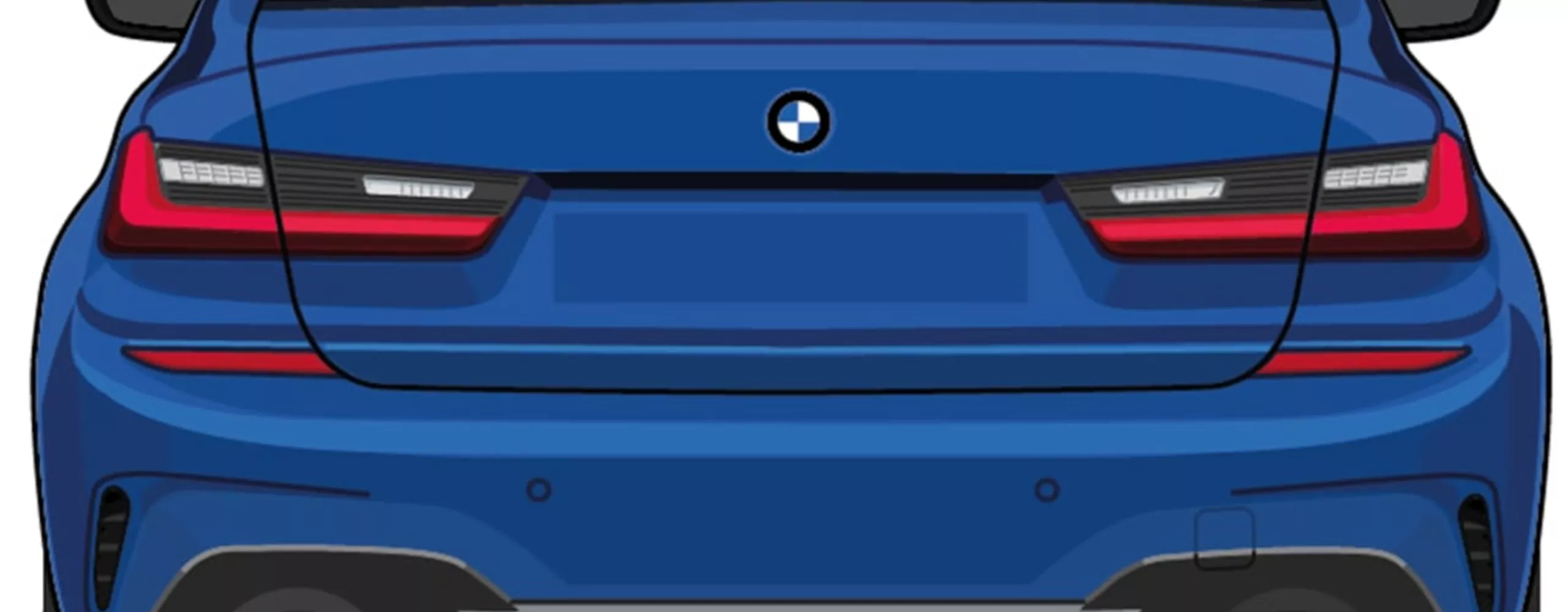 Ilustração BMW Série 3: 7.ª Geração - Traseira