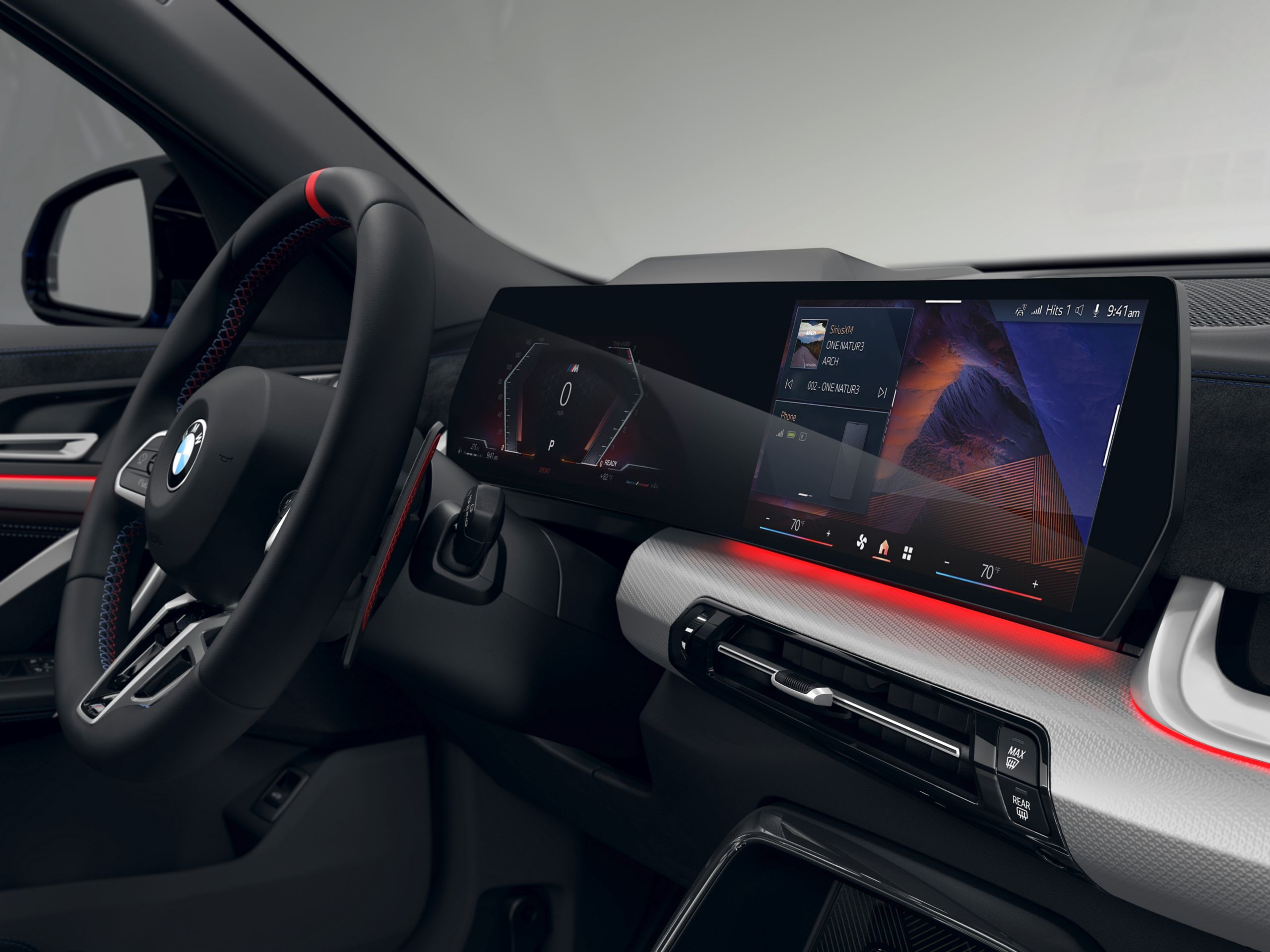 The X2 M35i xDrive’s integrated video streaming.