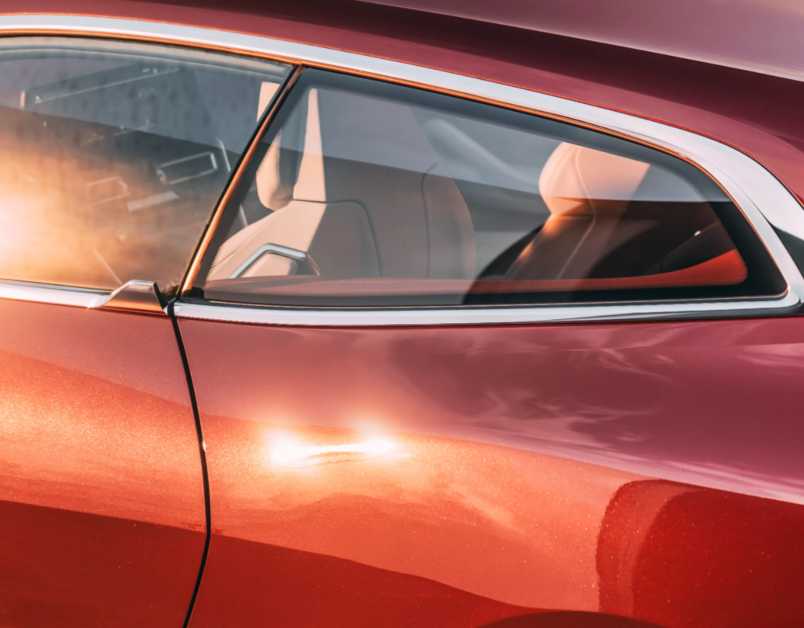 Detailed depiction of the winglets on the doors of the BMW Speedtop