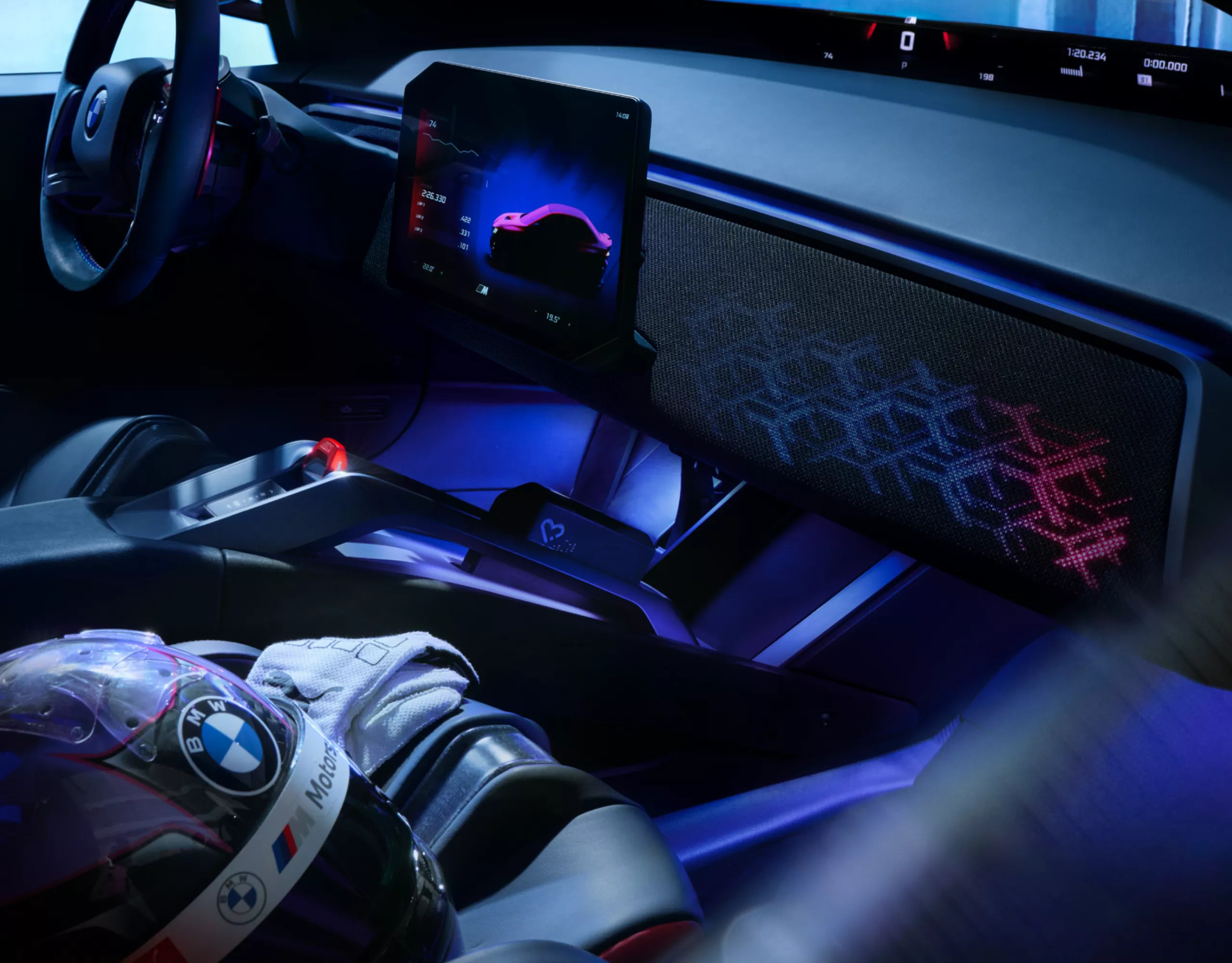 A BMW M Concept Neue Klasse műszerfala digitális teljesítmény-interfésszel.