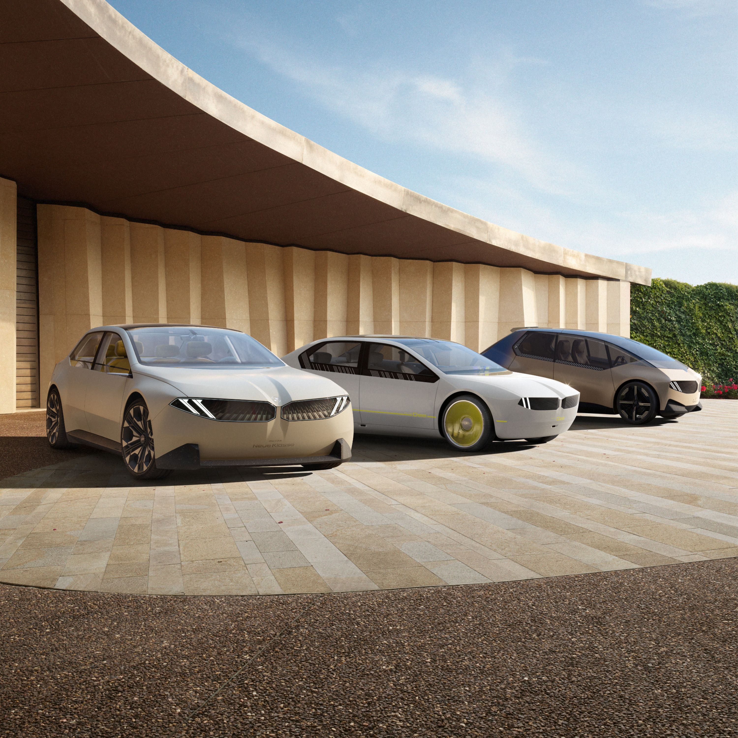 BMW Vision Neue Klasse, BMW i Vision Dee, BMW i Vision Circular, autonomie, vedere de familie, exterior, parcare