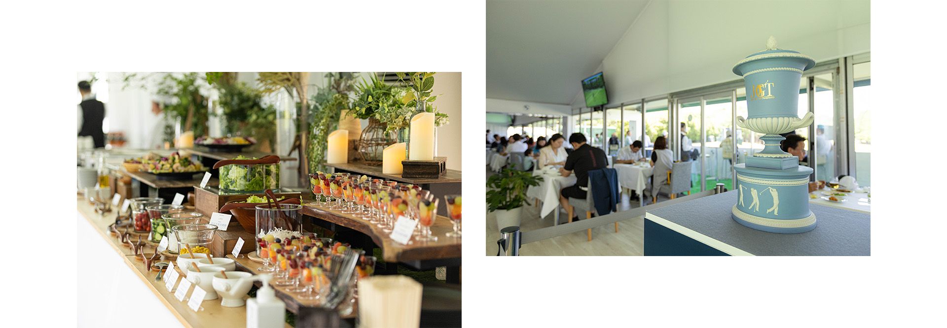 一流ホテルのビュッフェのようなフードとドリンク