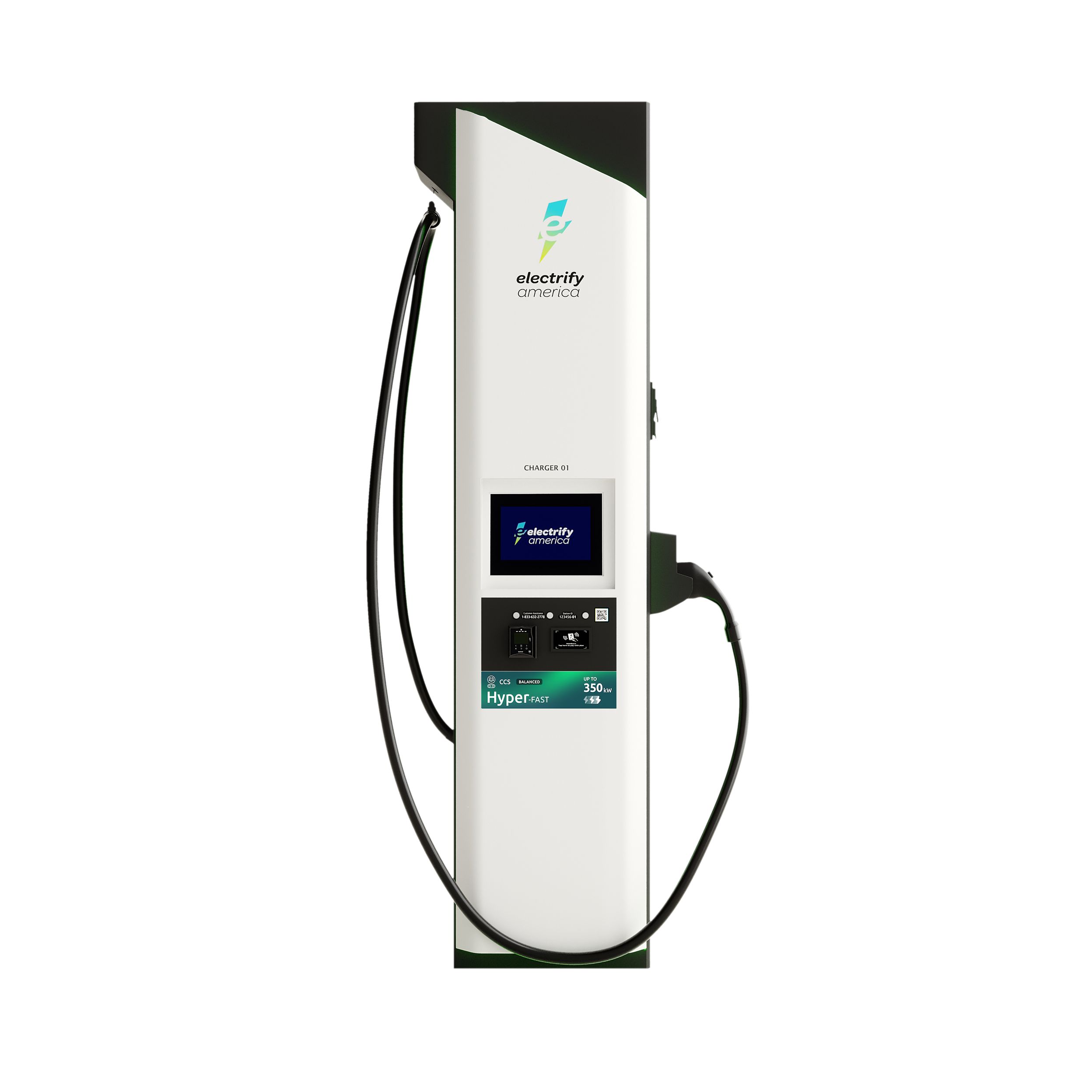Image of an Electrify America public charging station