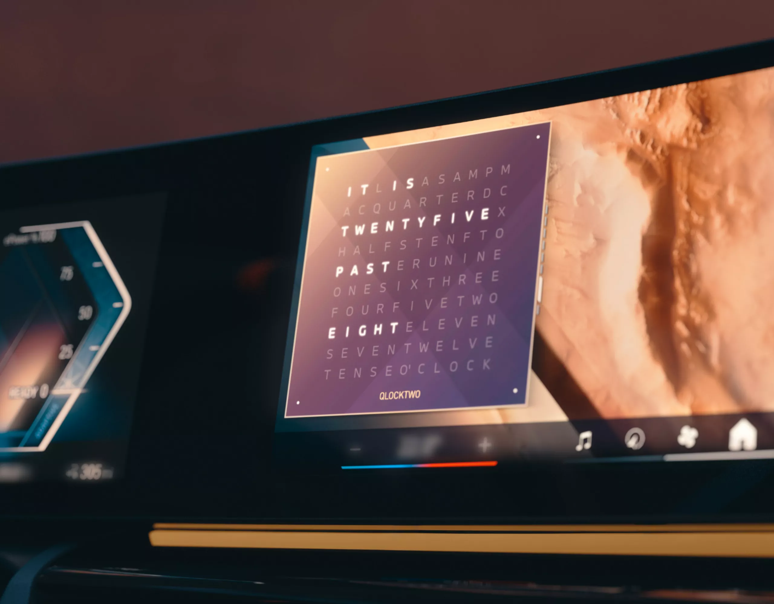 BMW time display QLOCKTWO