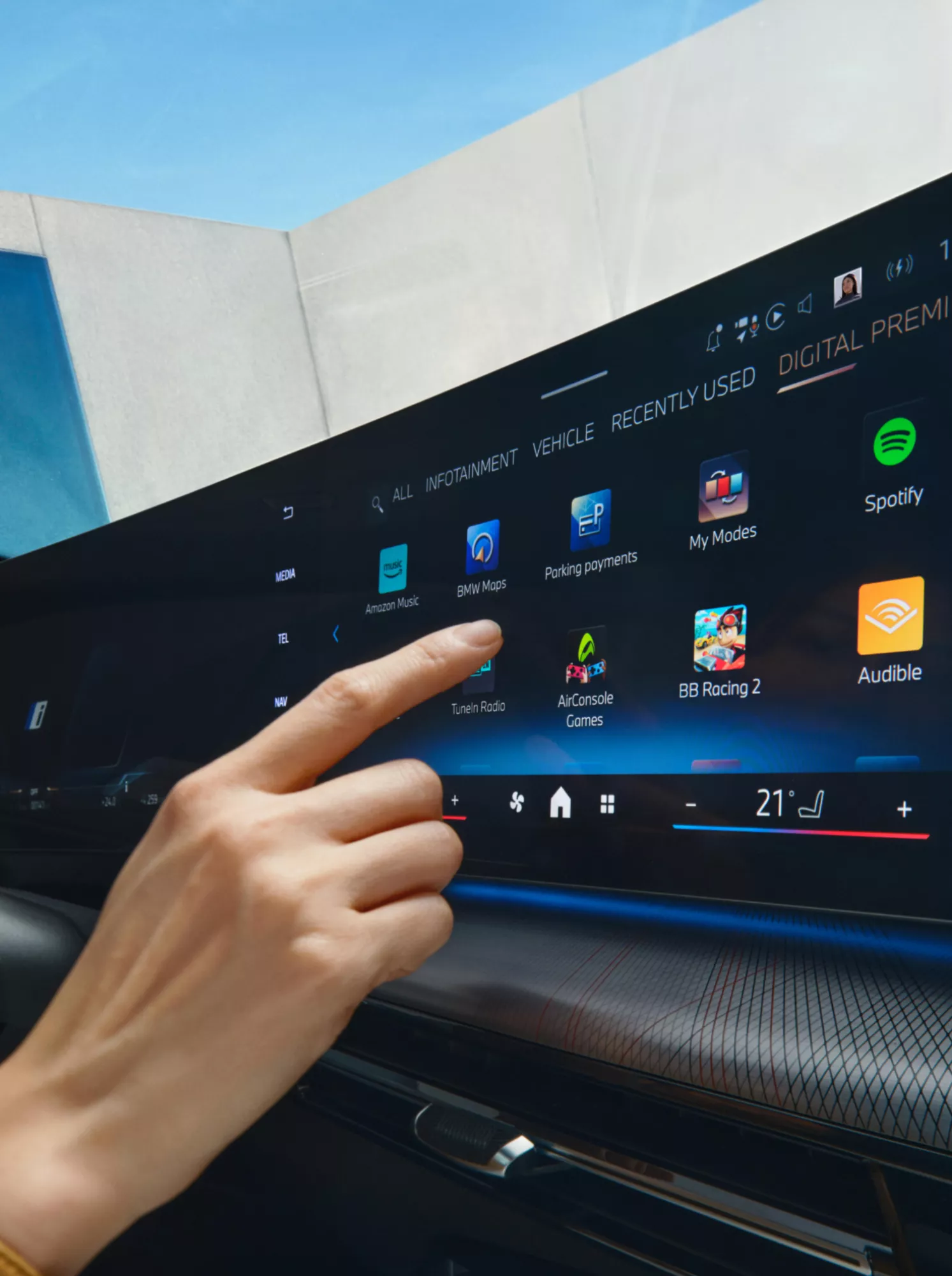 Person looks at map on control display