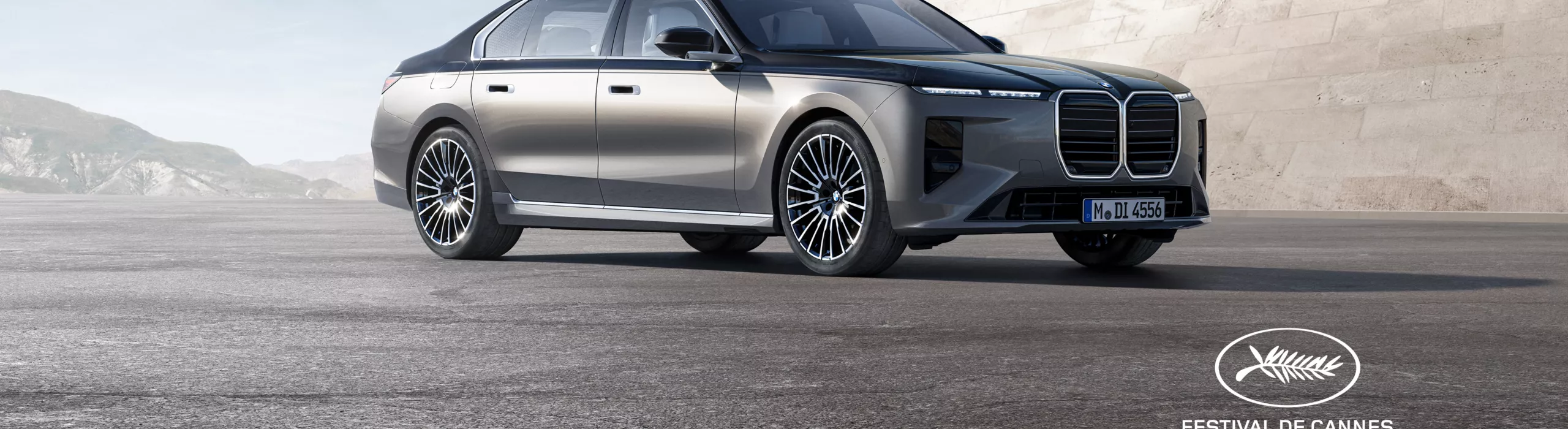 The vehicle takes a left-hand bend and comes to a stop, revealing its side profile.
