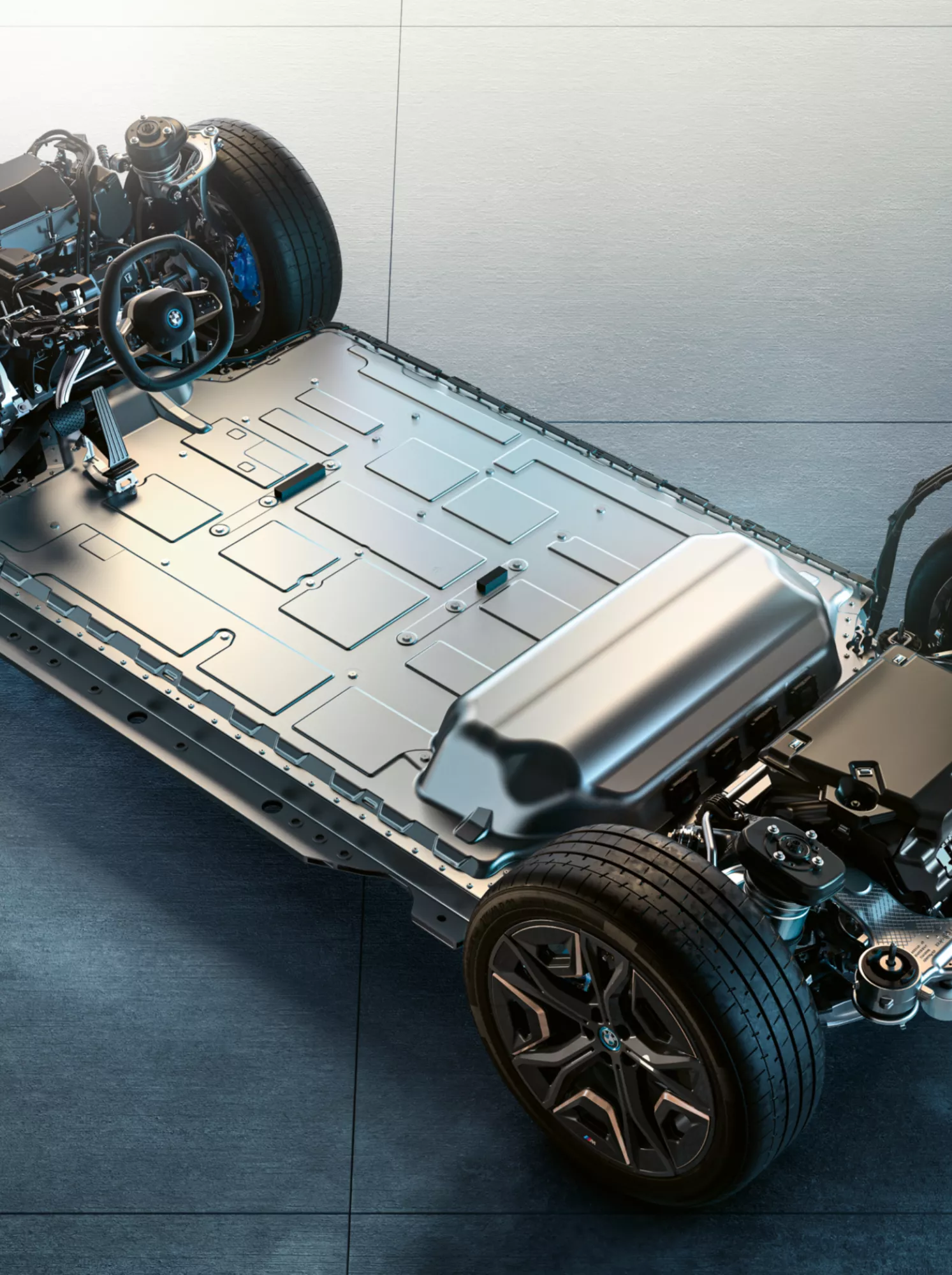 Chassis rendering electric car