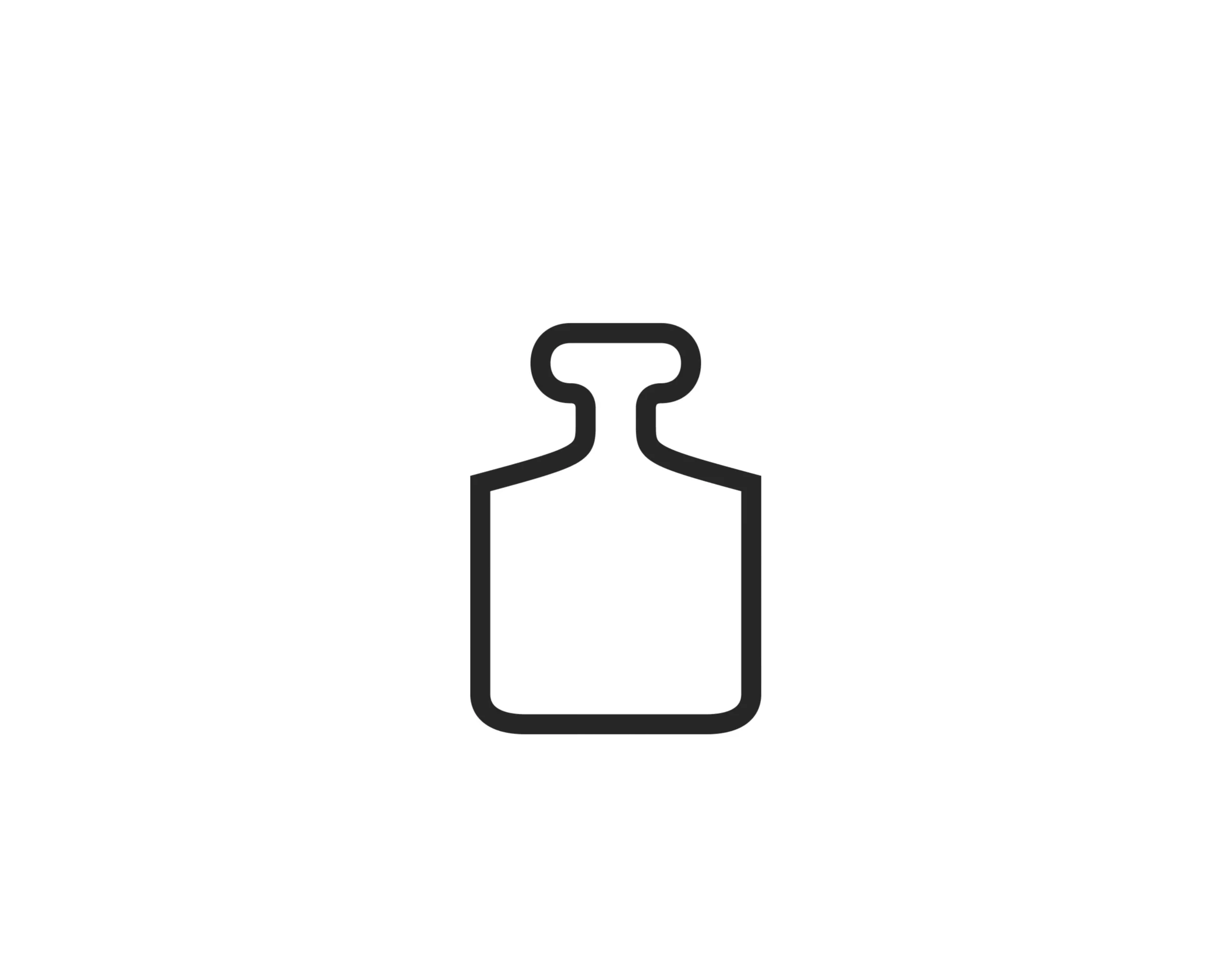 Een pictogram dat een gewicht aangeeft