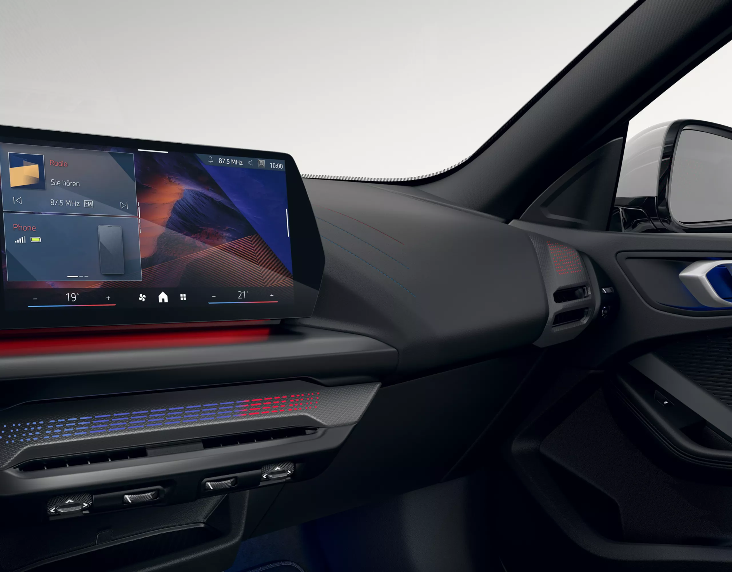BMW 2 Gran Coupé – megvilágított alumínium hexakocka matt M utastér-díszítés