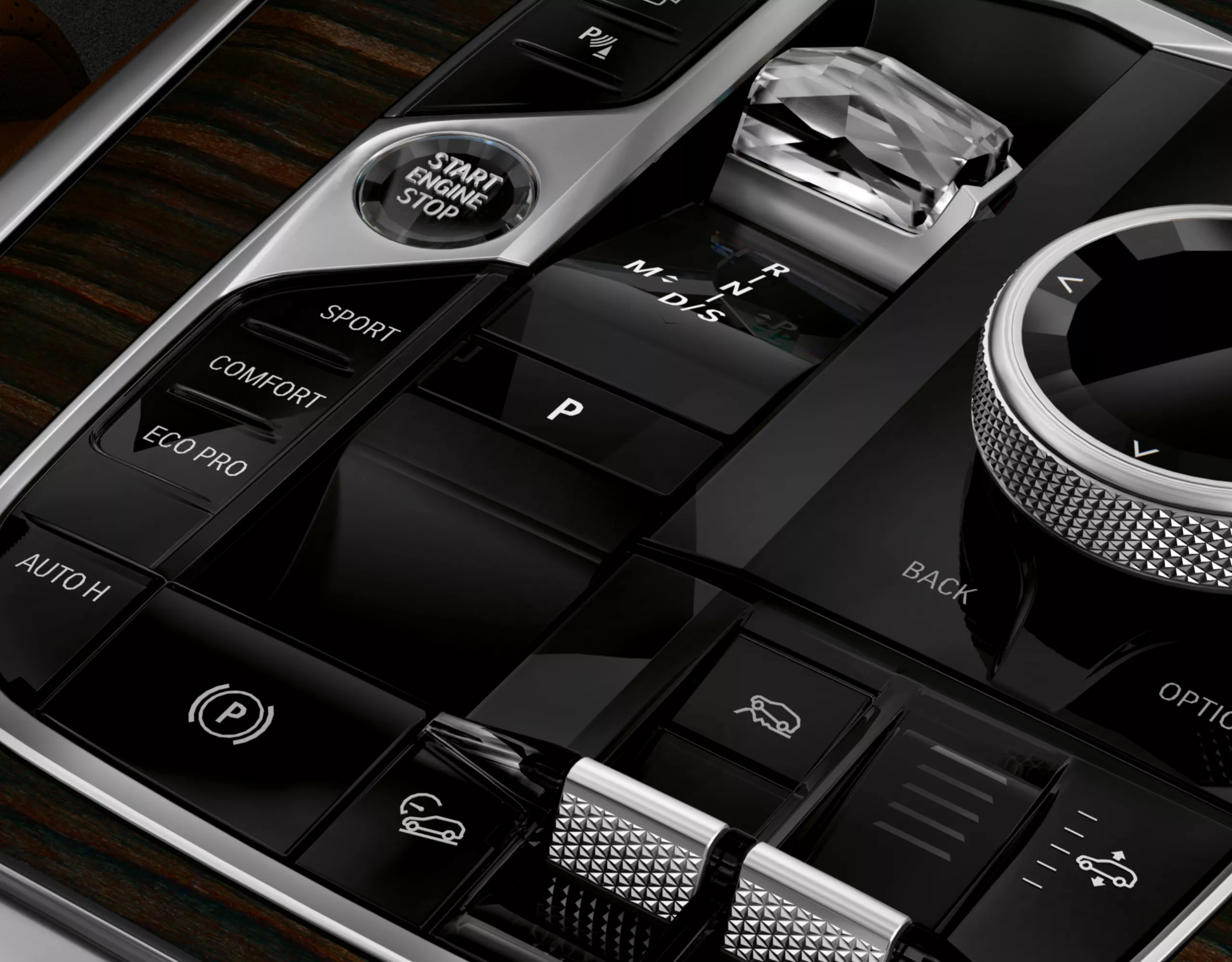 Aplicação de vidro 'CraftedClarity' para elementos internos do BMW X5.