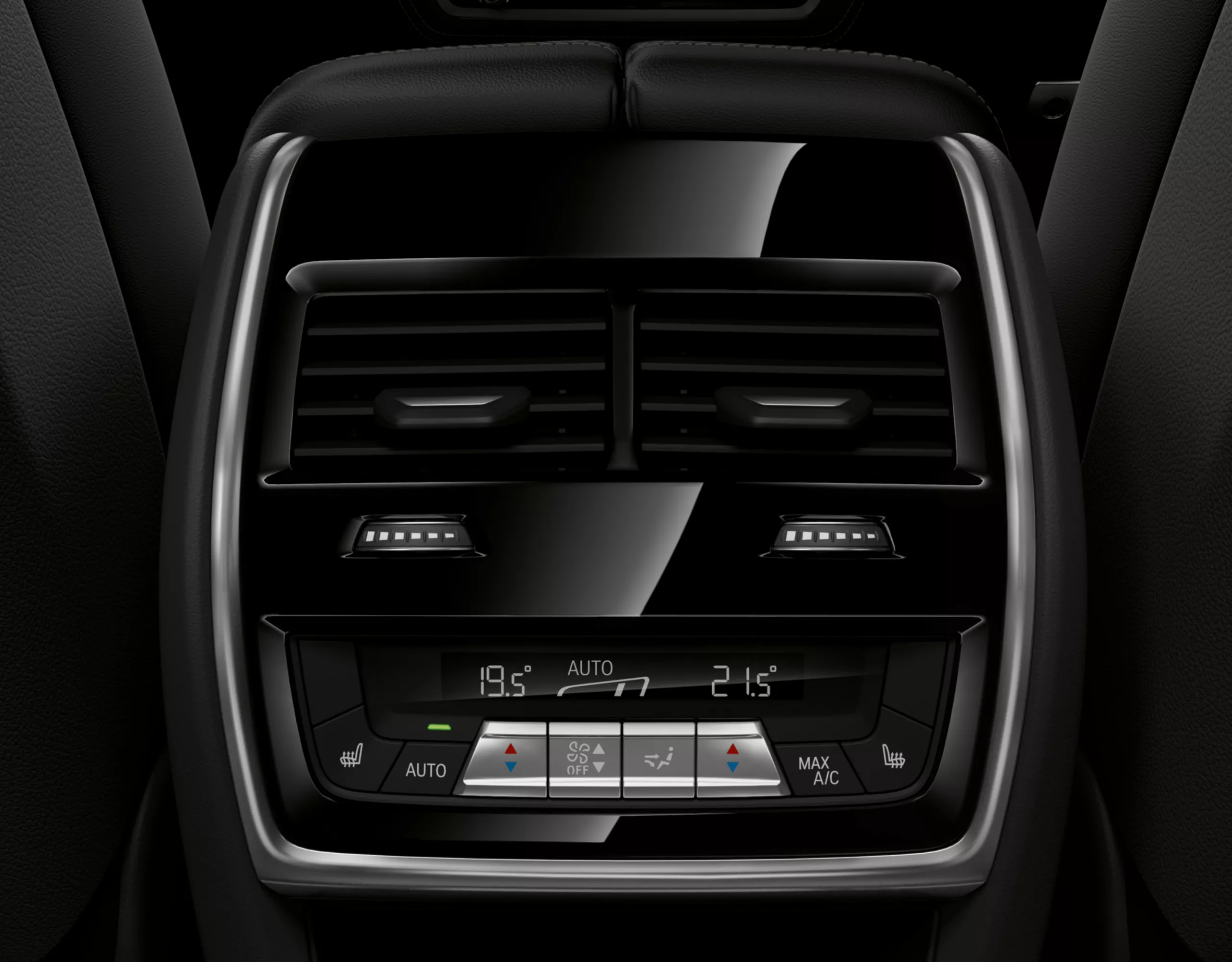 Bedienelemente für die 4-Zonen Klimaautomatik in der Mittelkonsole im BMW X6