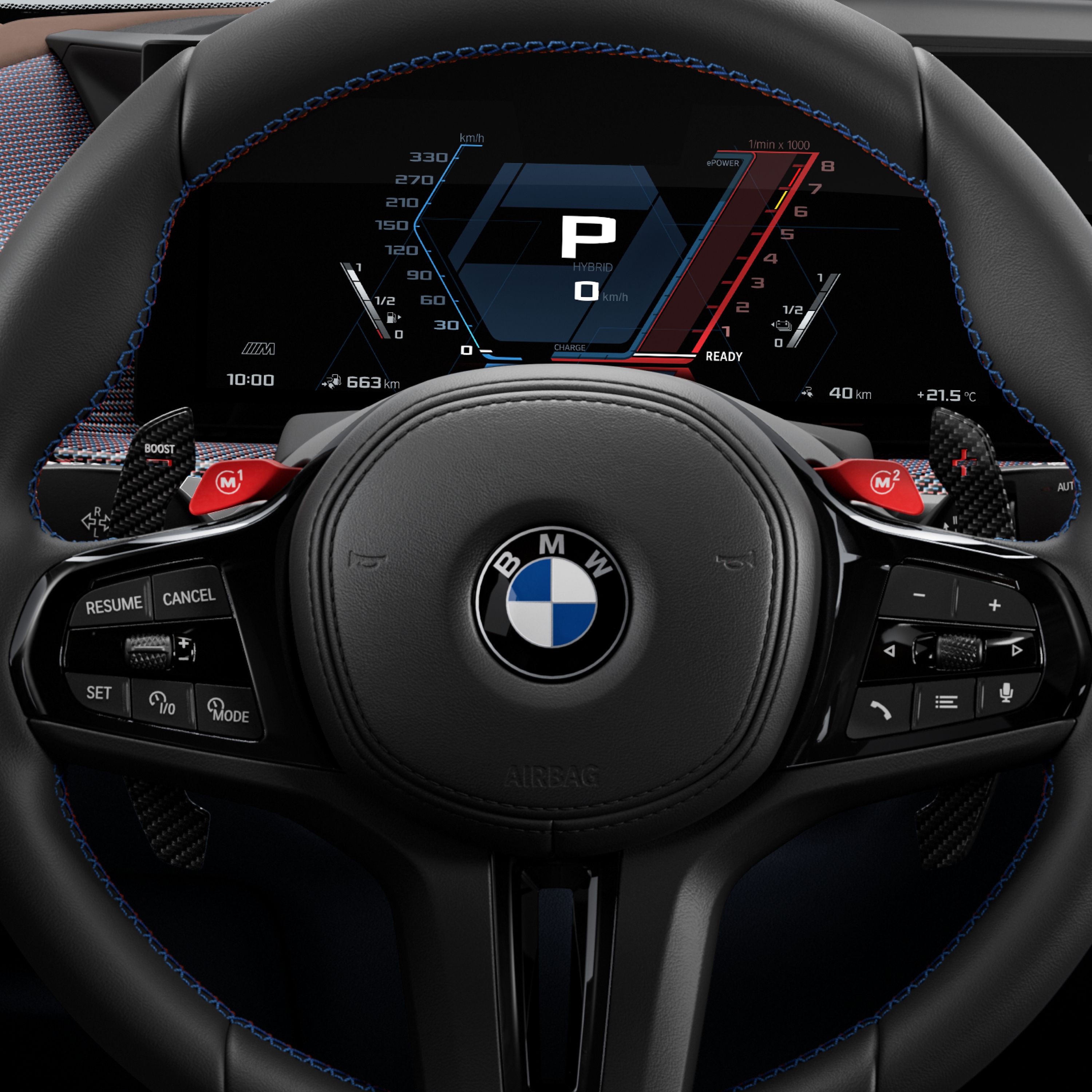 BMW XM M setup buttons