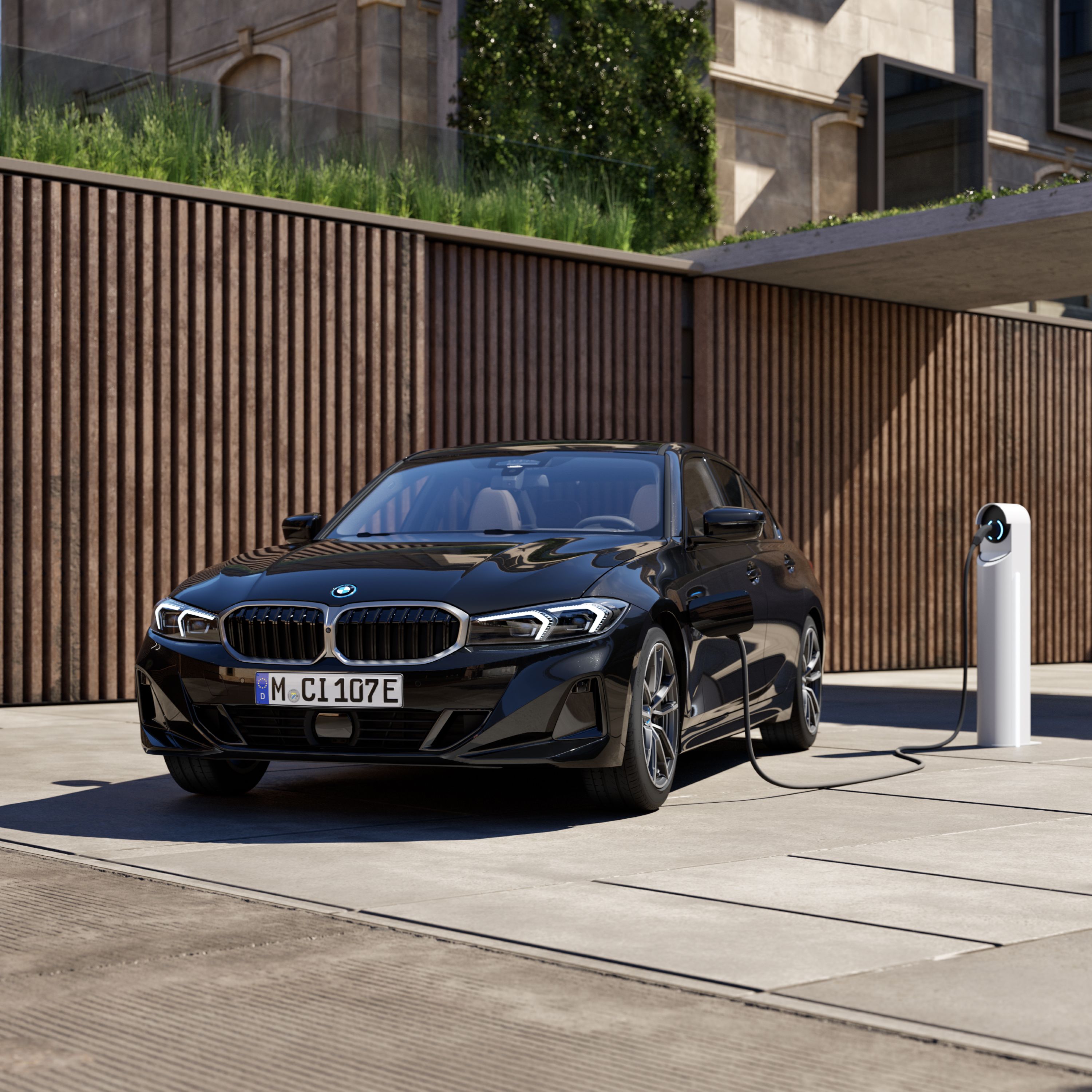 Electric driving BMW 3 Series Sedan Plug-in hybrid