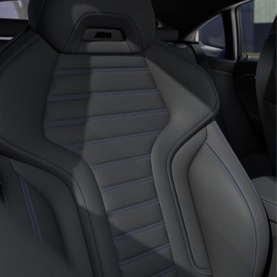 BMW i4 M60 xDrive, skóra ‘Vernasca’ | czarna z ozdobnym pikowaniem