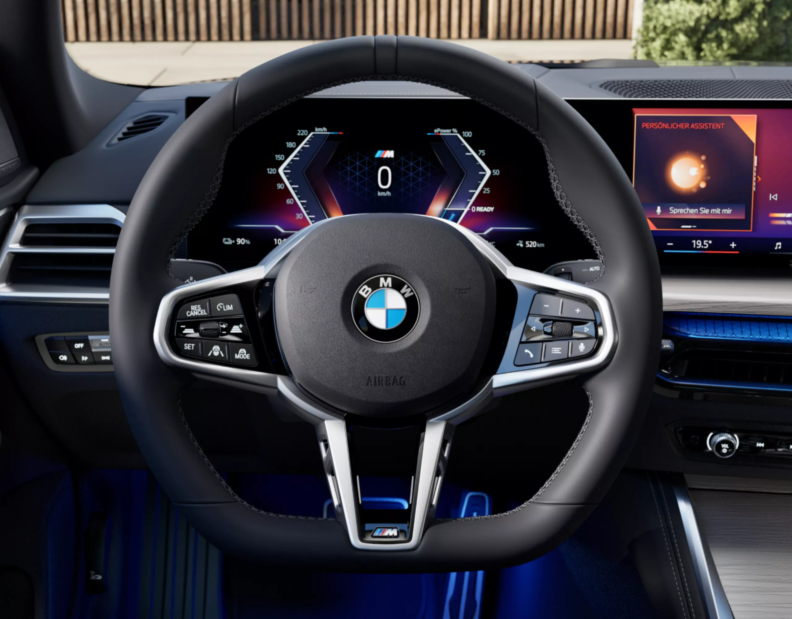 BMW i4 그란 쿠페 새로운 스티어링 휠 디자인