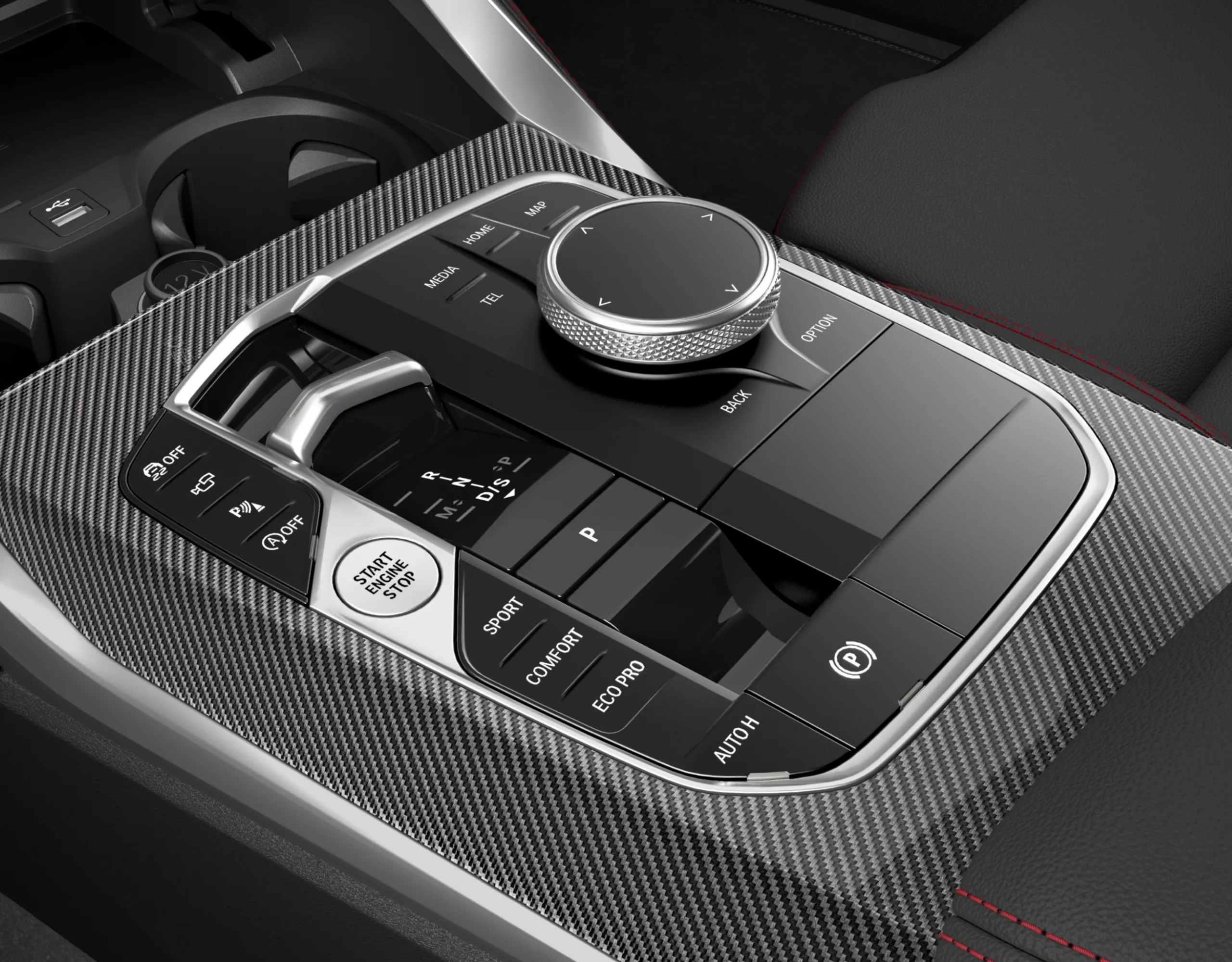 Centre console with Steptronic selector lever and BMW Controller