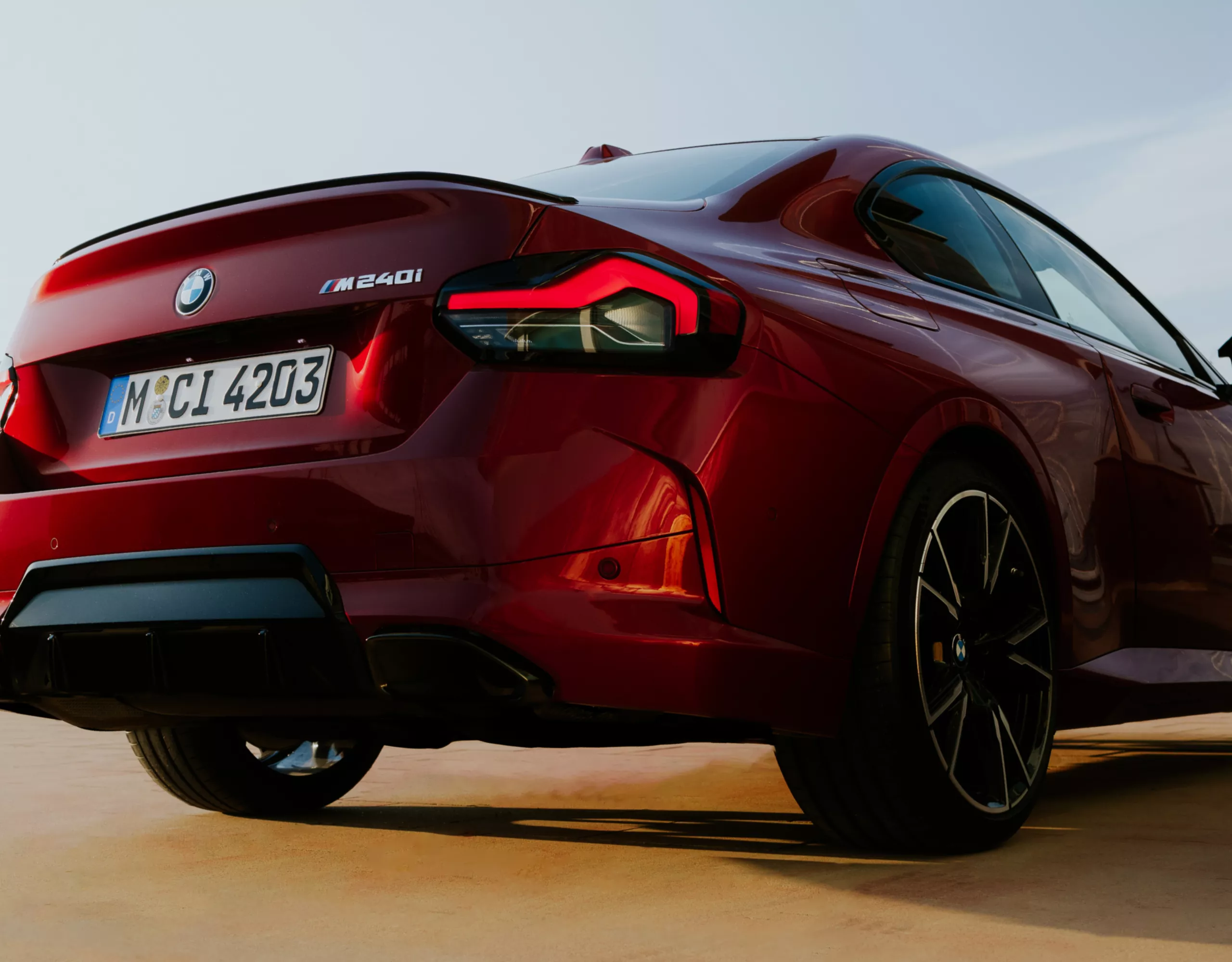 Rear of a parking BMW 2 Series Coupé