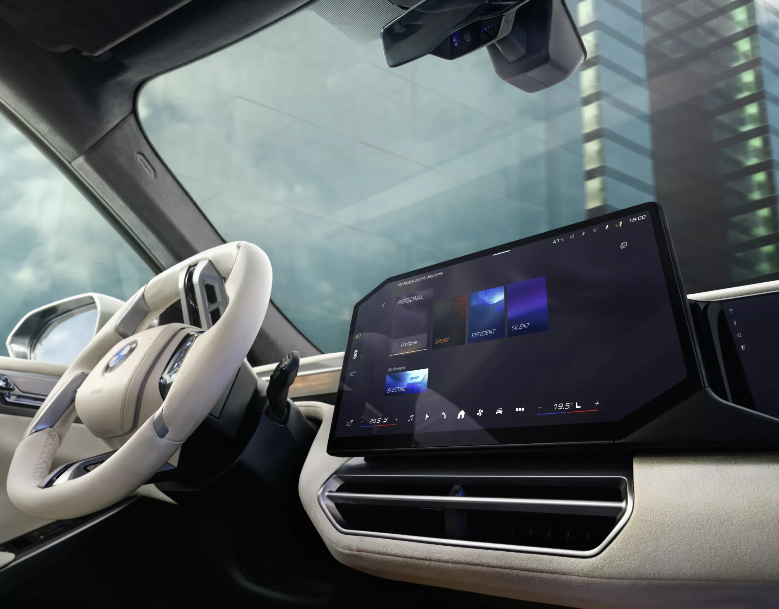 Et BMW-cockpit med centralt display