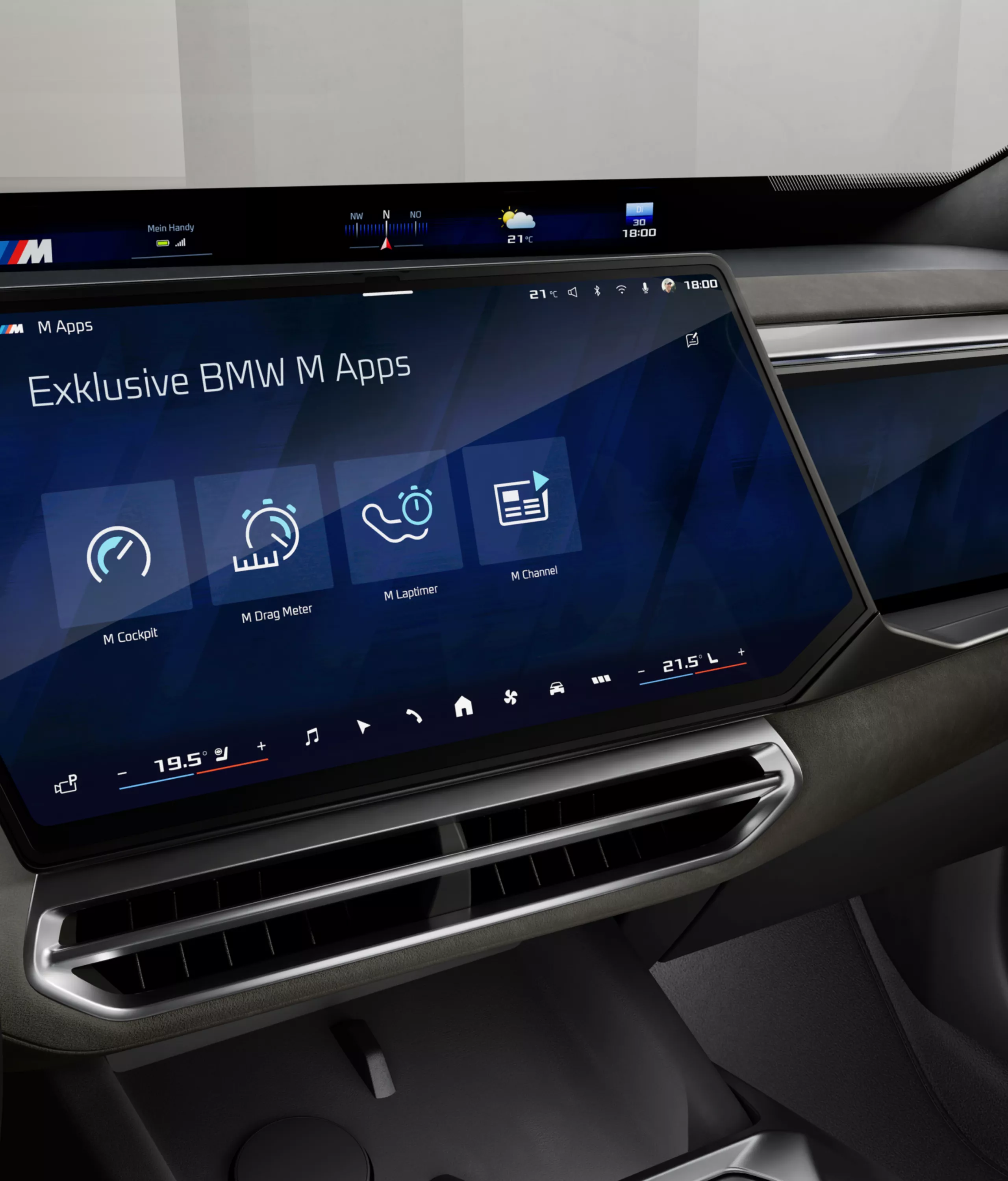BMW juhikoha keskekraanil kuvatakse BMW M-rakendusi