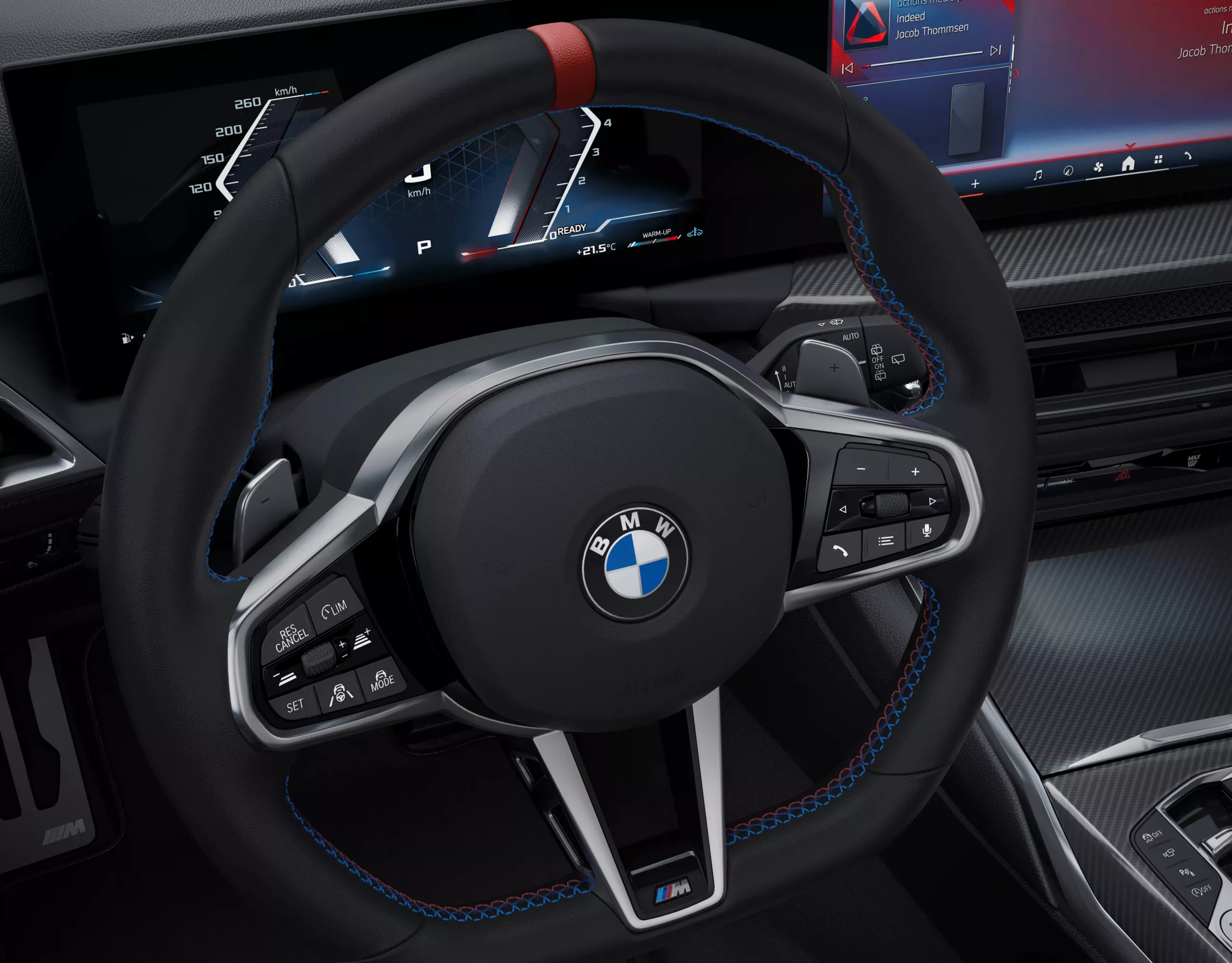 BMW 3シリーズ ツーリング：Dシェイプと3本スポークによる新たなデザインを採用した、ステアリング・ホイール 