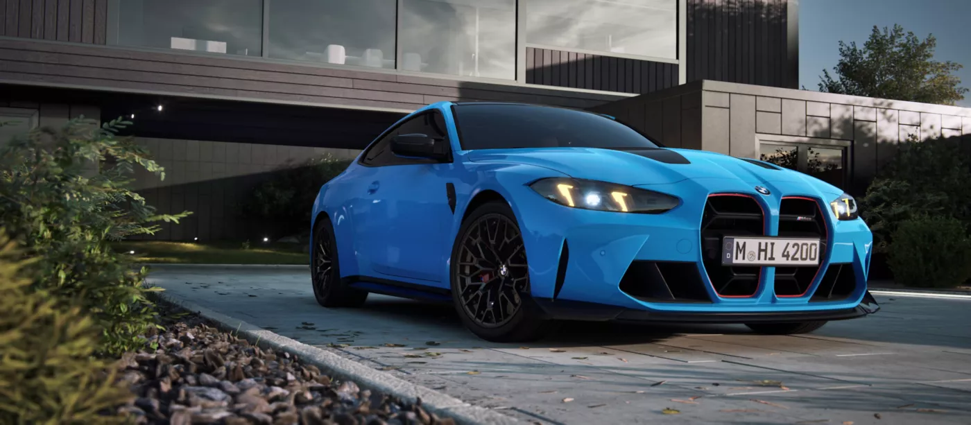 BMW M4 Competition front three-quarter angle