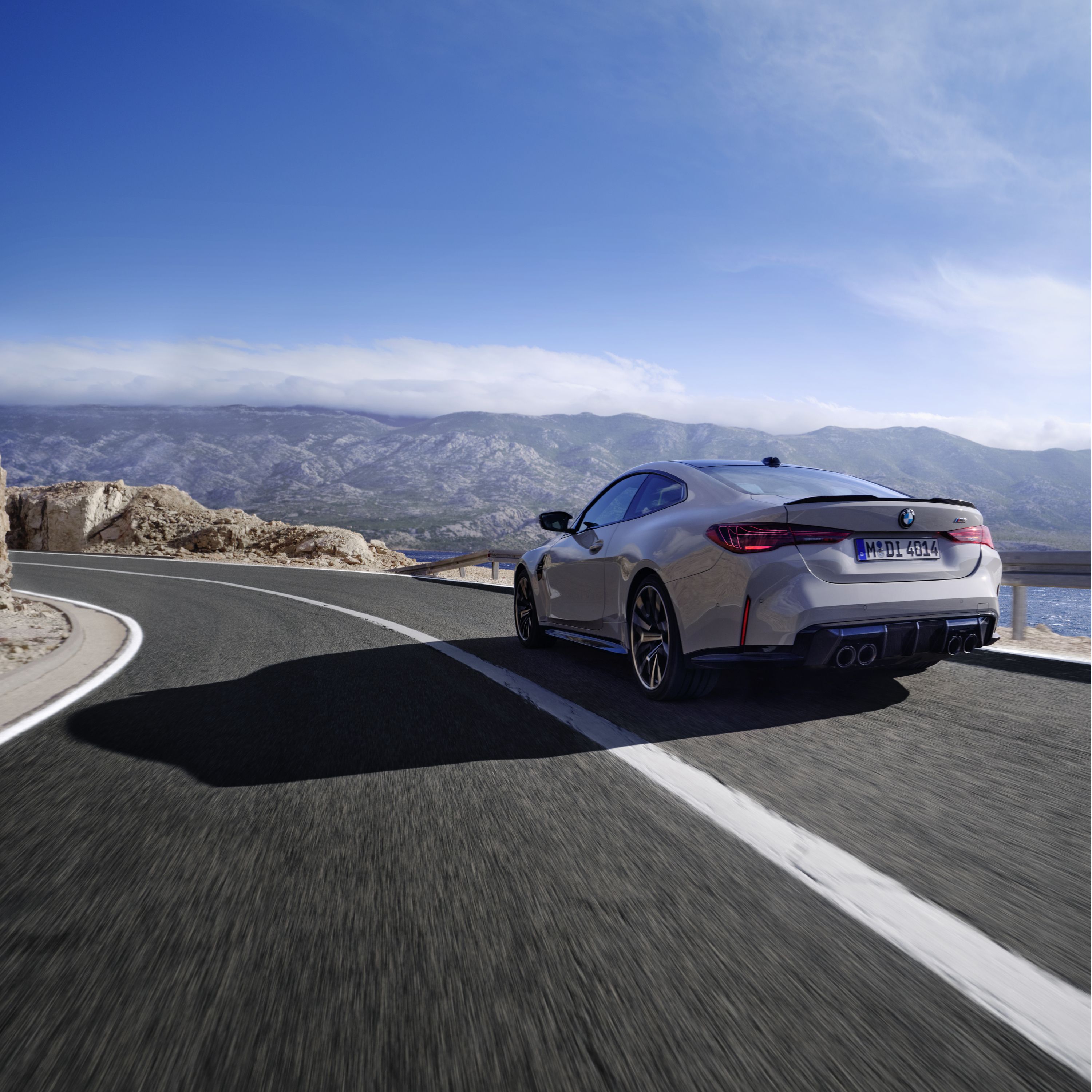 BMW M4 Coupé with individual chalk paintwork exterior View